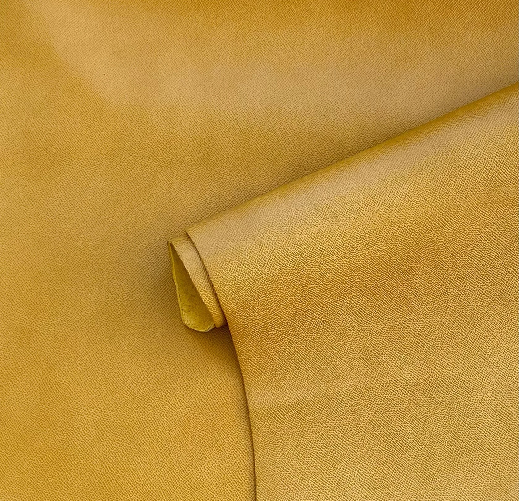 Yellow Epsom Italian Leather Hide
