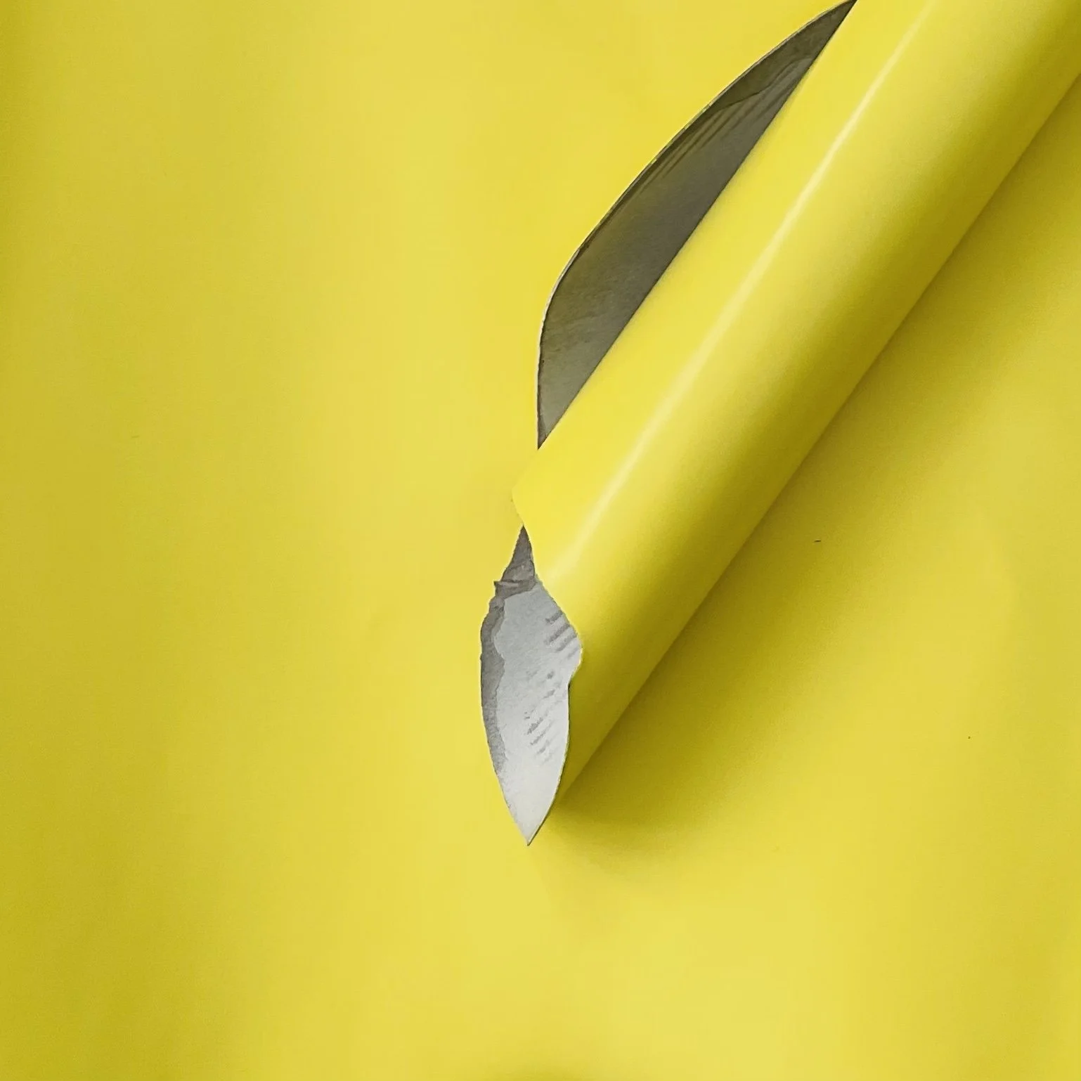Matt Yellow Patent Smooth Italian Leather Hide
