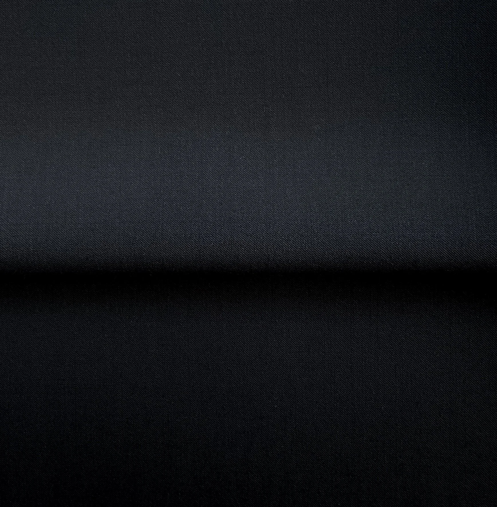 Navy Twill Weave Worsted Wool Suiting With Slight Stretch