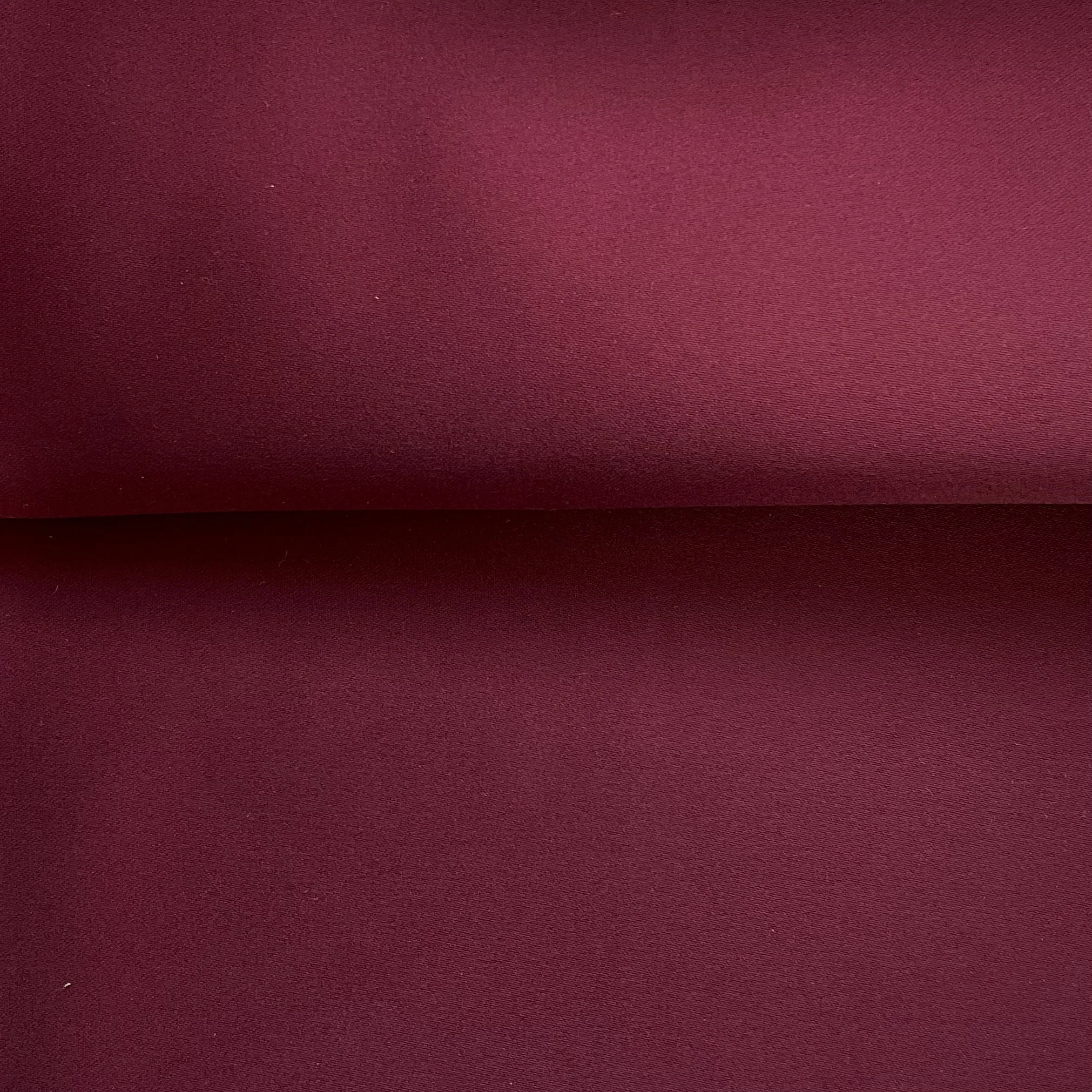 End of Roll Wine Satin Bonded onto Black Jersey. 5.5m