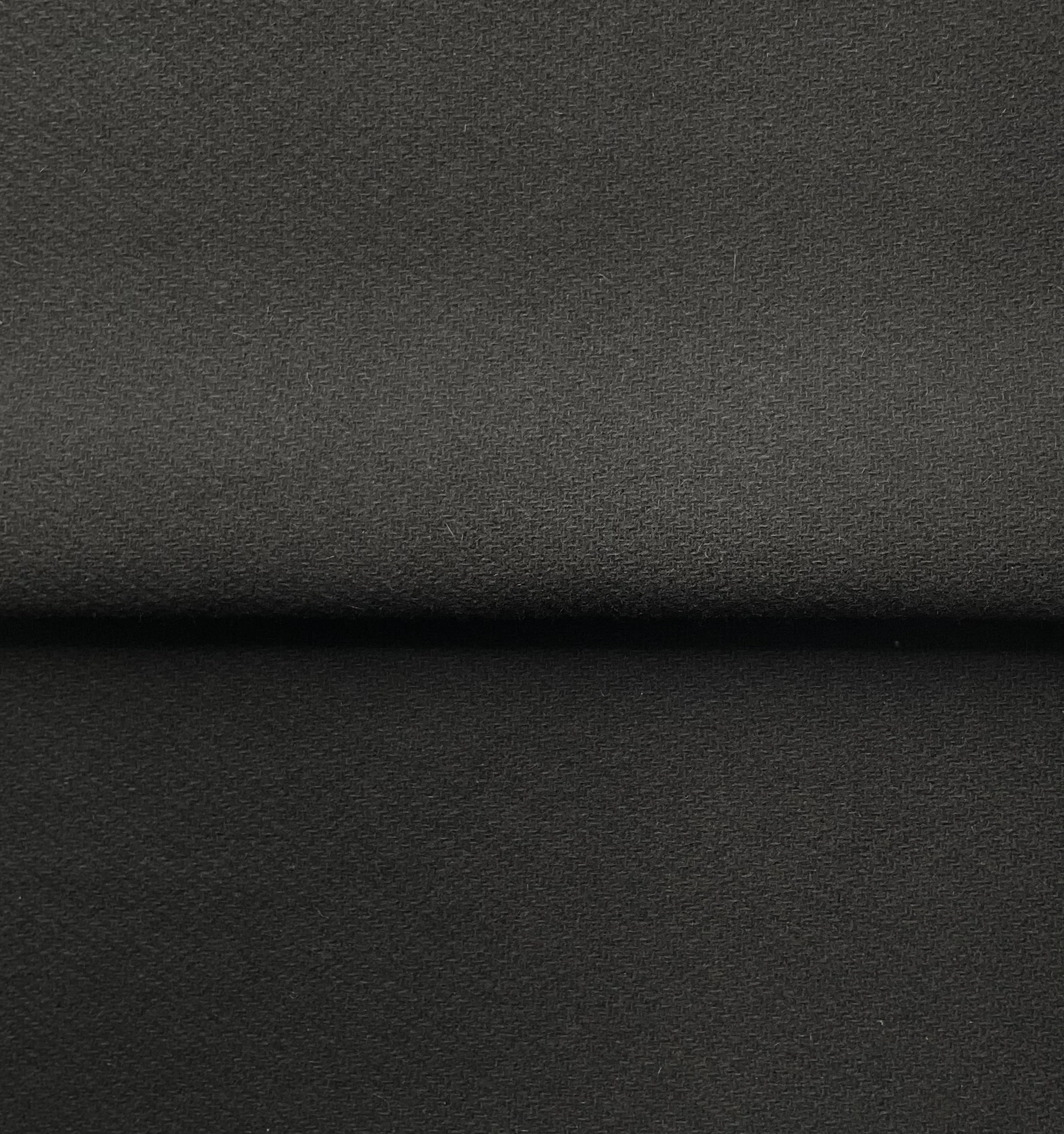 Black Woven Wool Overcoating