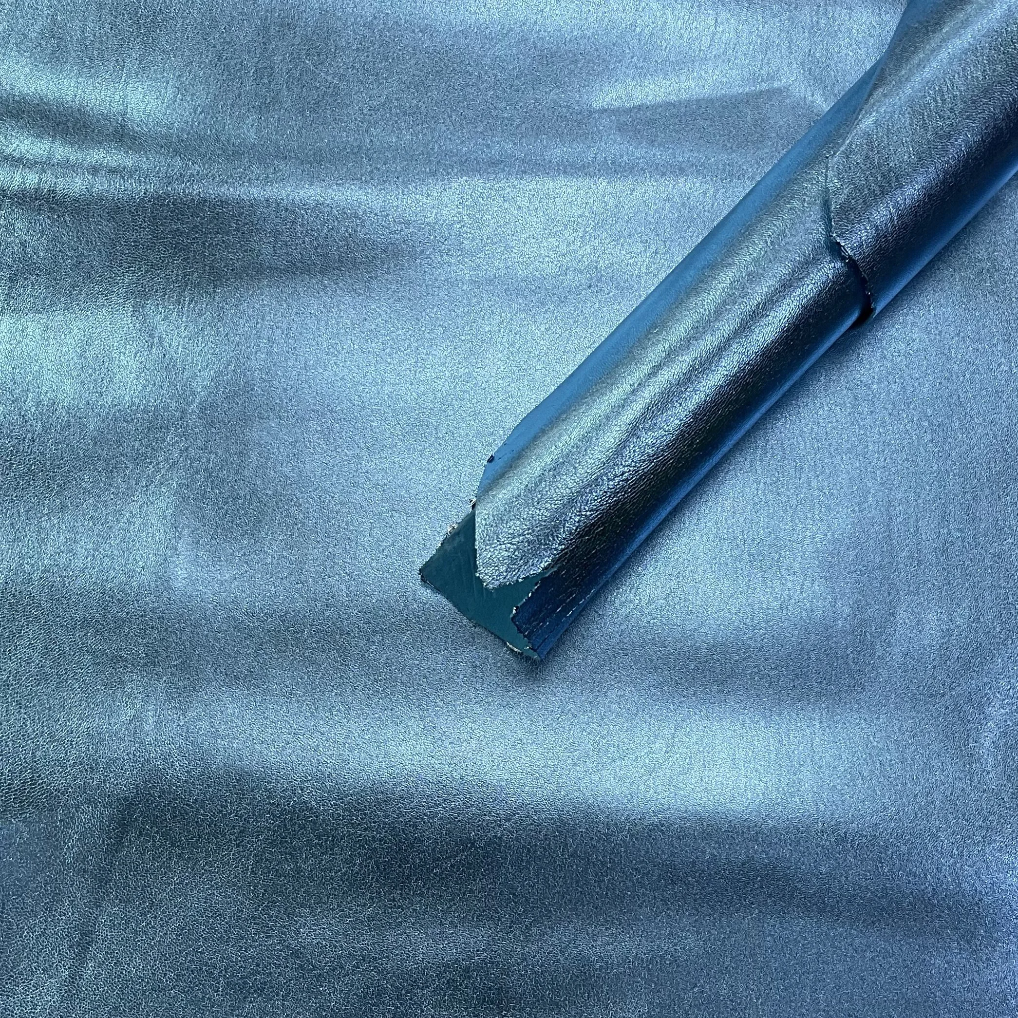 Pacific Blue Nappa Italian Leather Hide