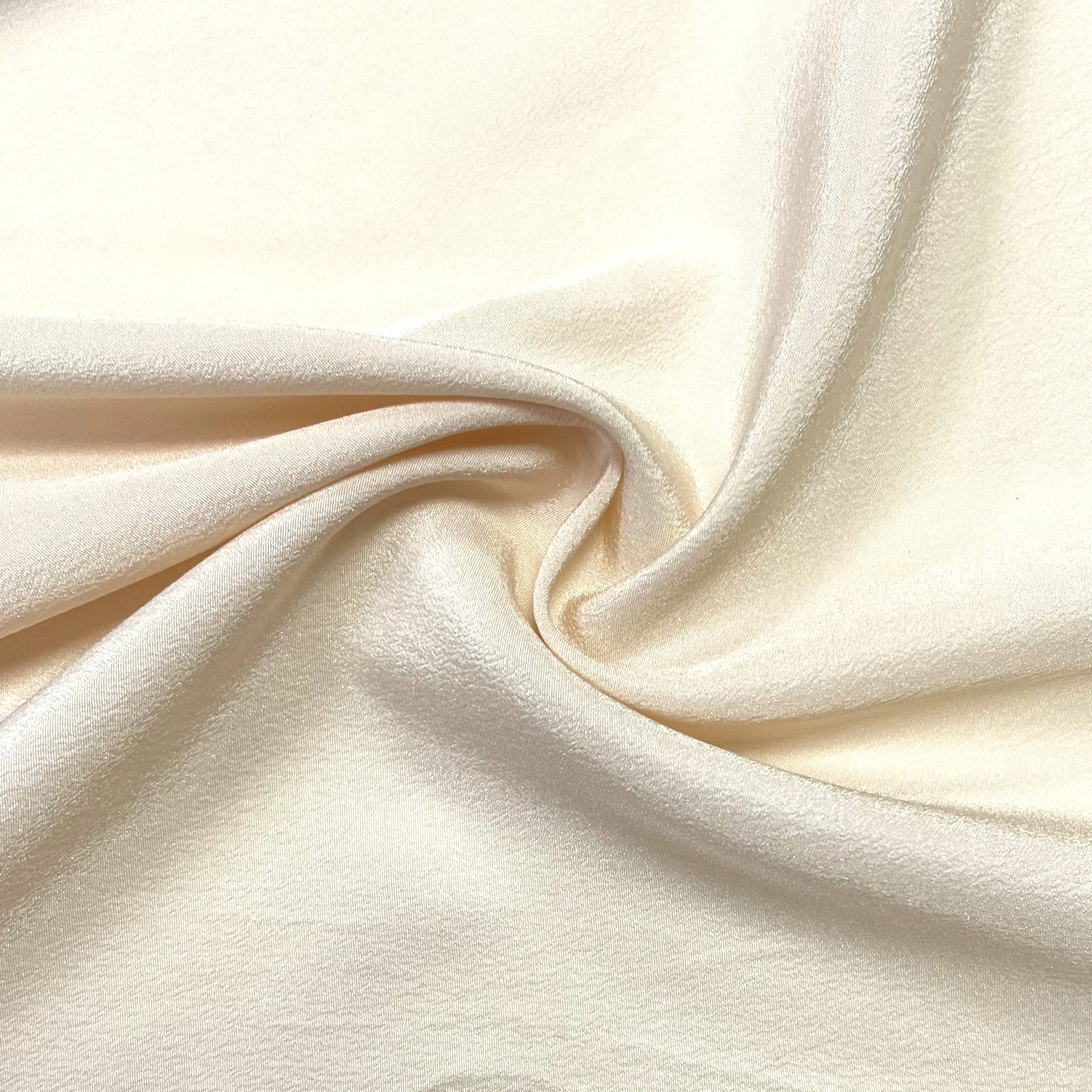Dusty Pale Peach Polyester Crepe de Chine