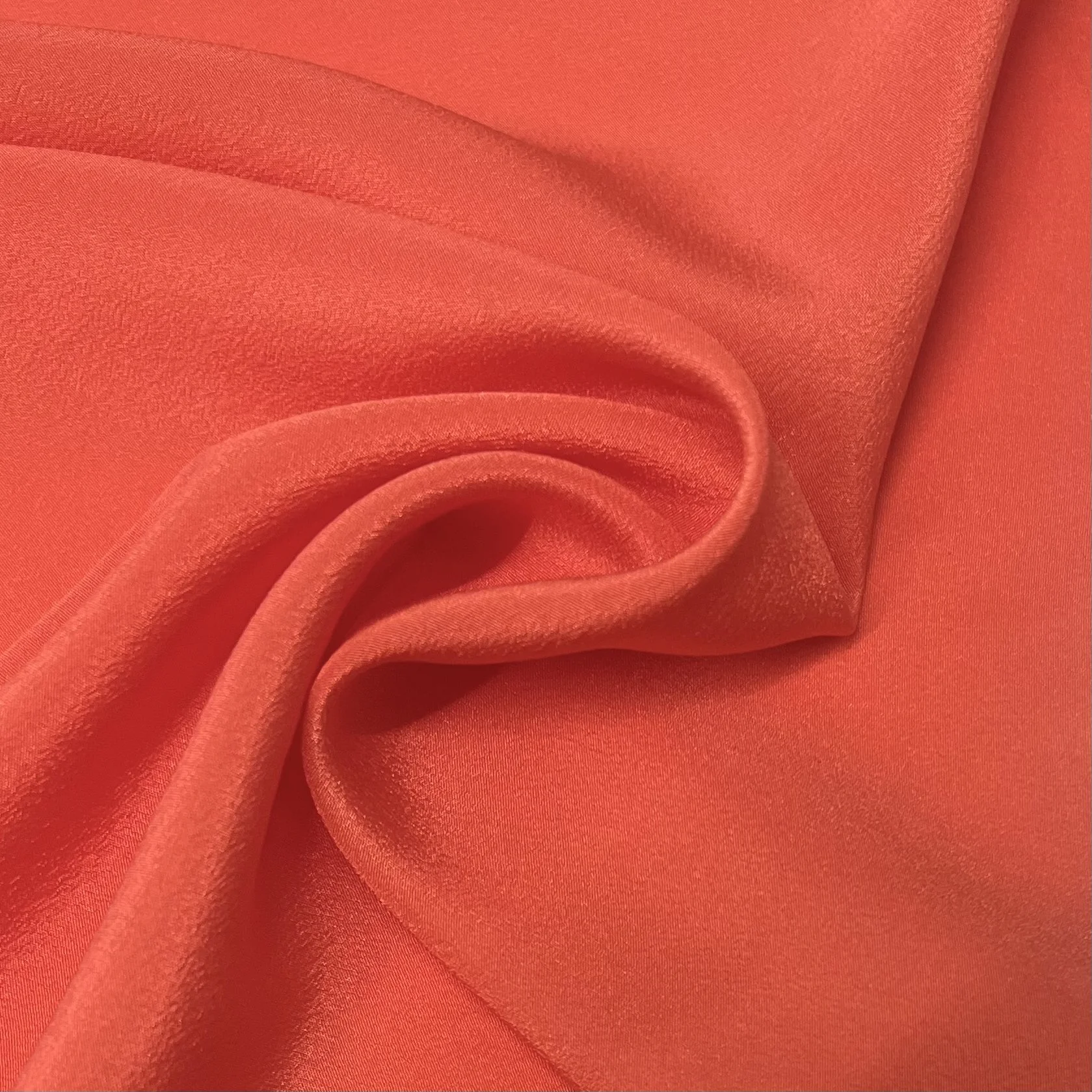 Coral Polyester Crepe de Chine £15/m