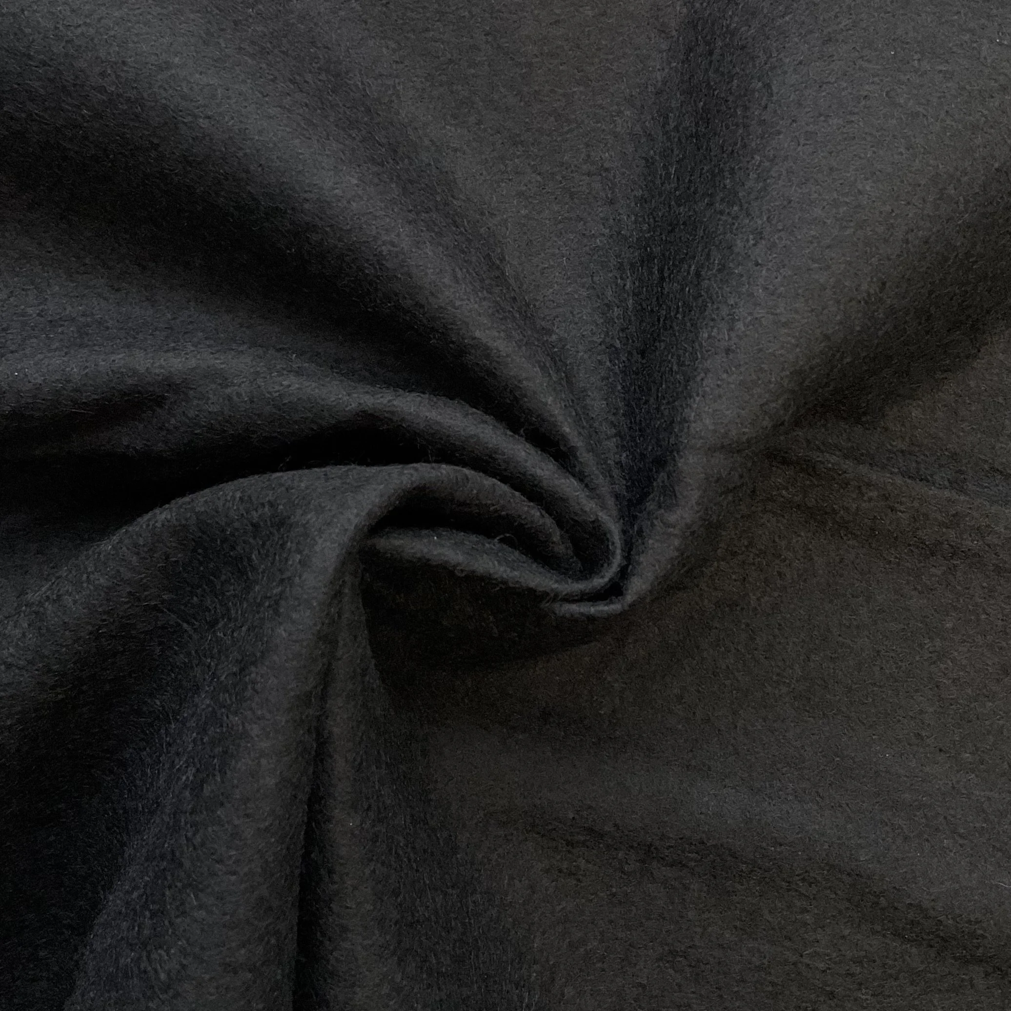 Black Felted Midweight Wool