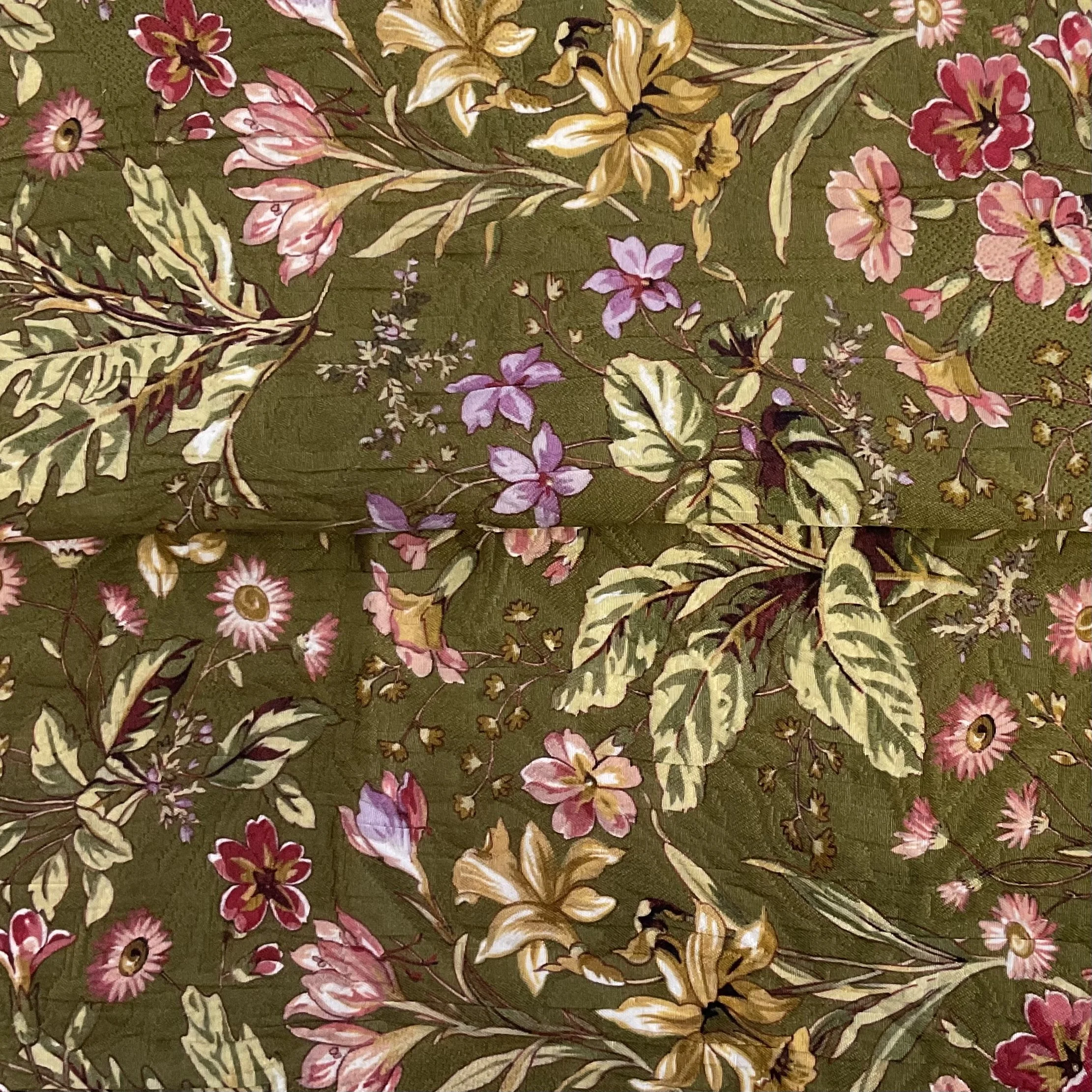 End of Roll Botanical Cloque Double Cloth 7m