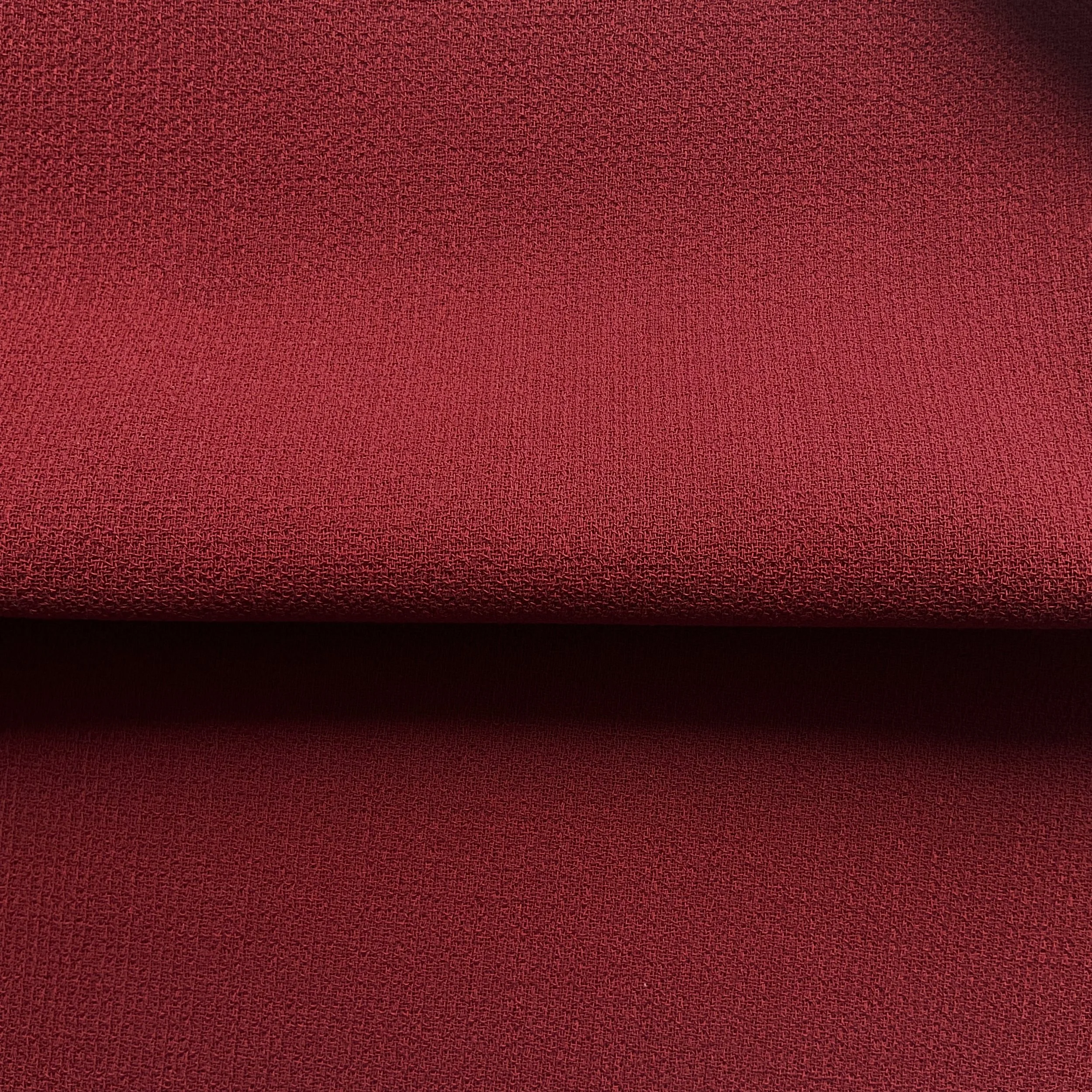 Burgundy Wool Double Crepe with Stretch