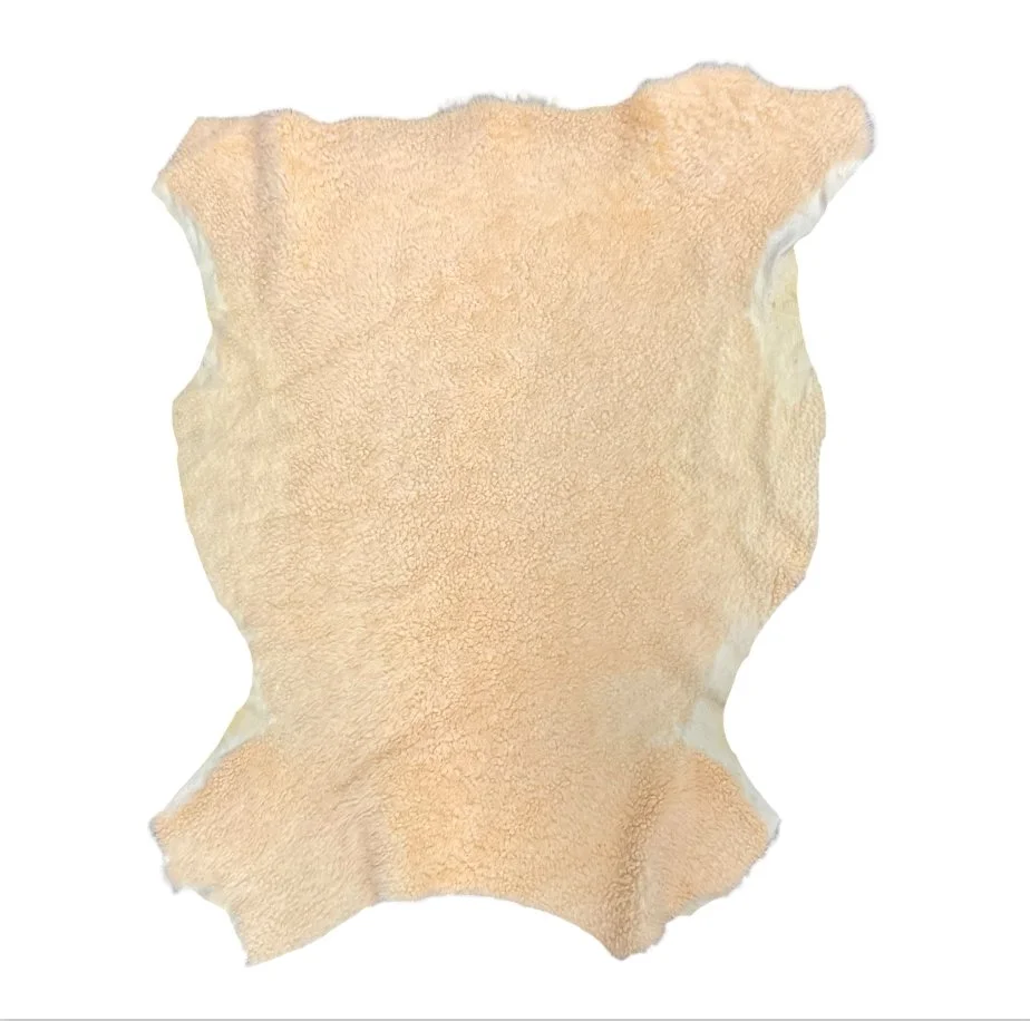 Butter Yellow Sheepskin Leather Hide