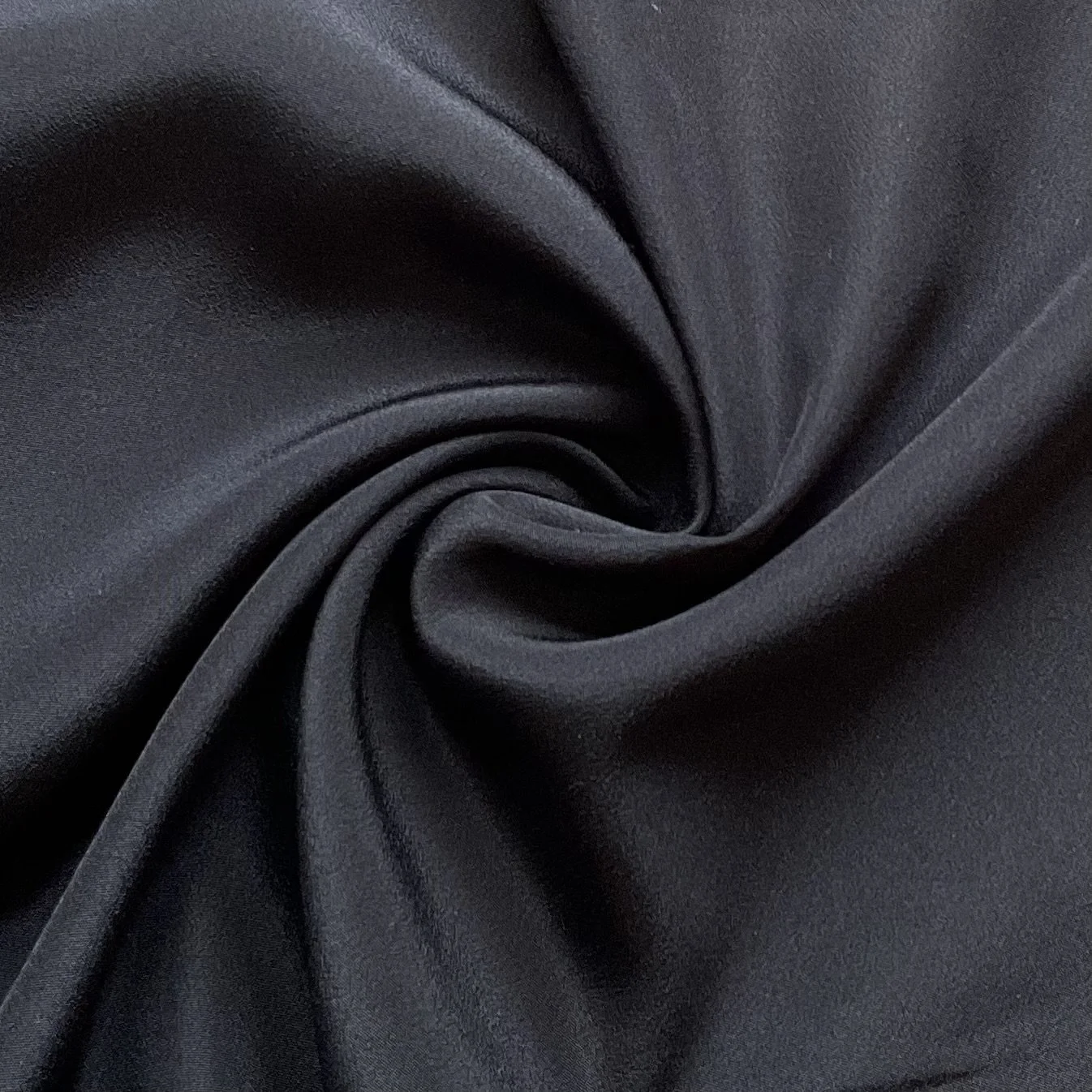 Dark Navy Poly Crepe De Chine