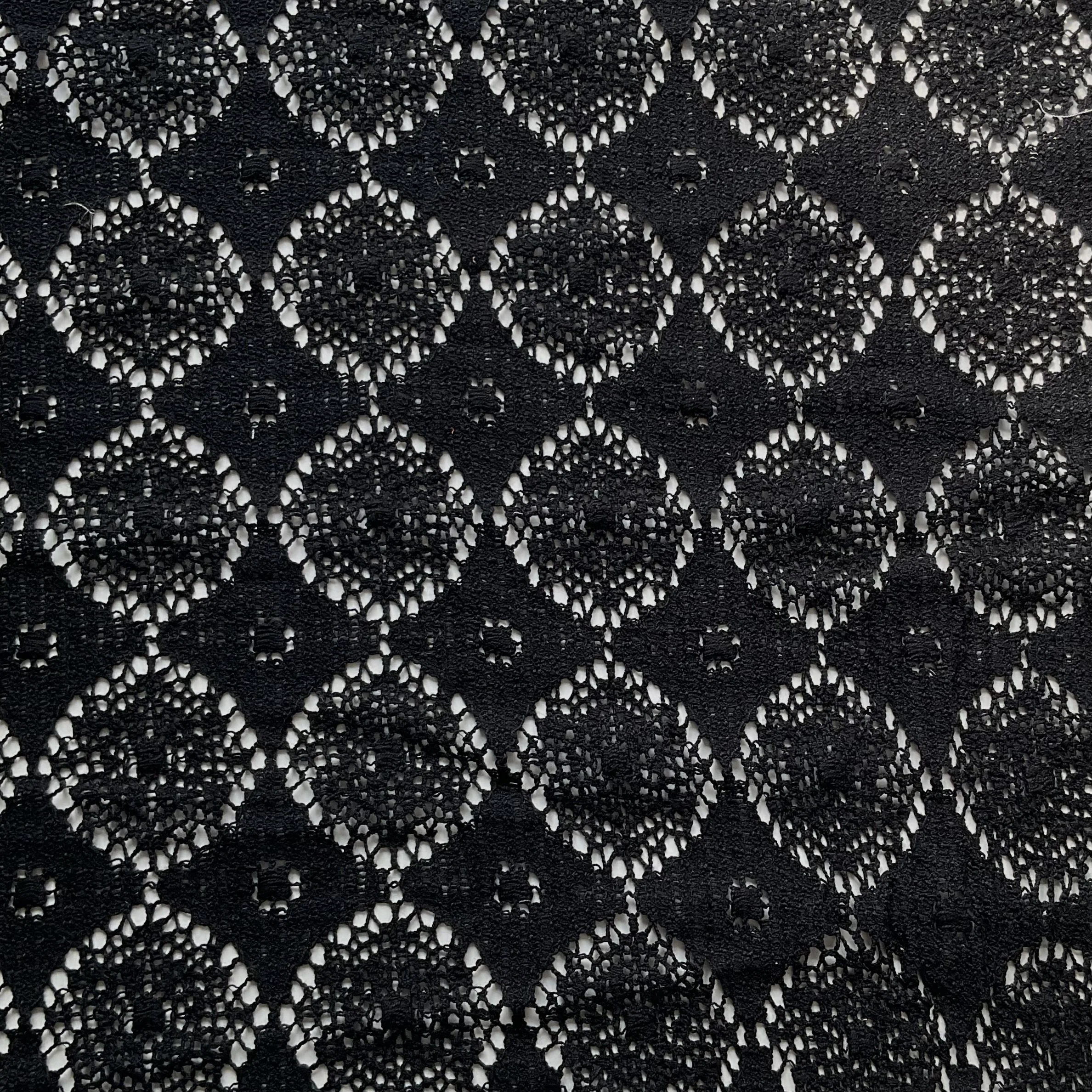 Black Knitted Viscose Lace