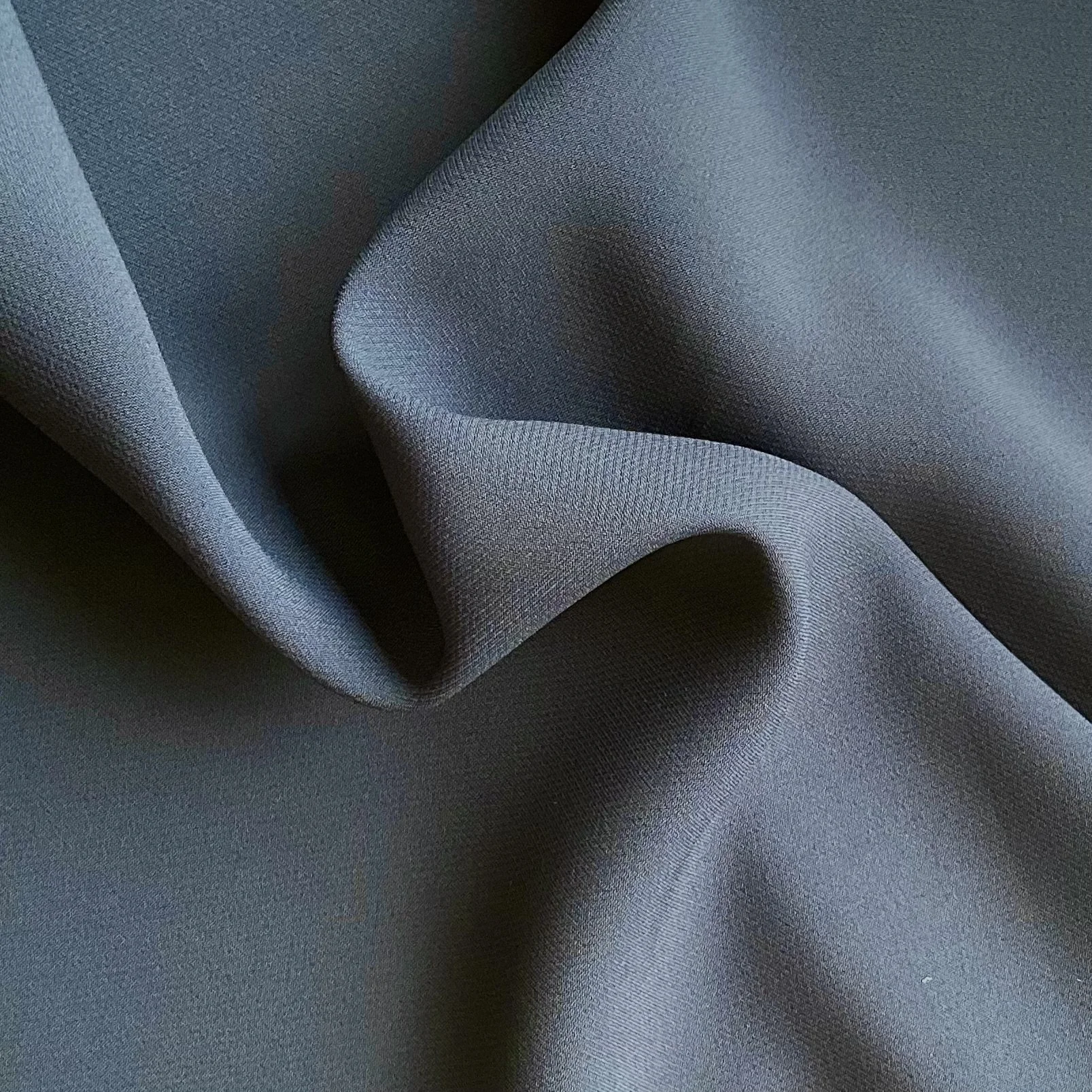 Mid Navy Lightweight Viscose Crepe