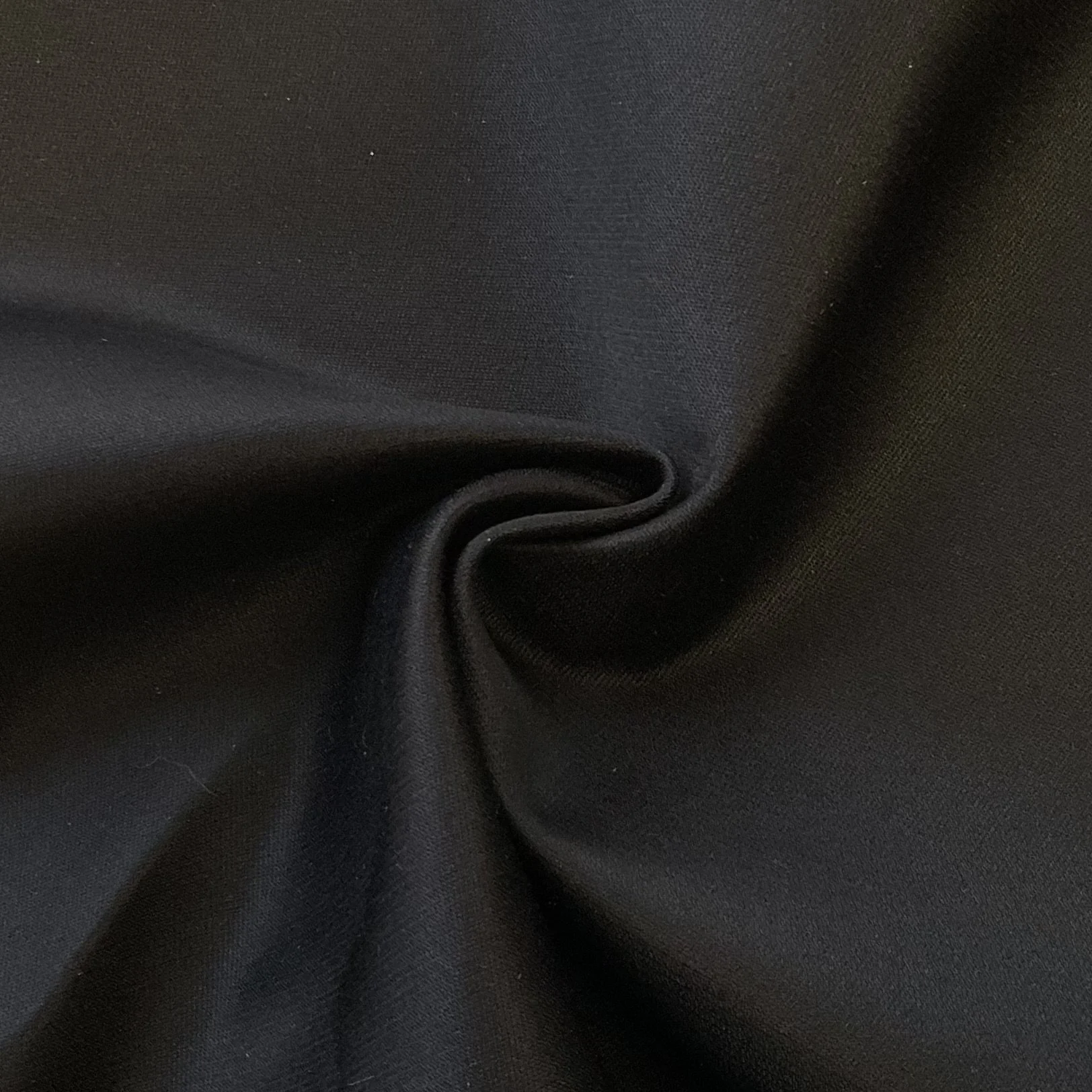 Black Heavy Silk/ Poly Technical Satin