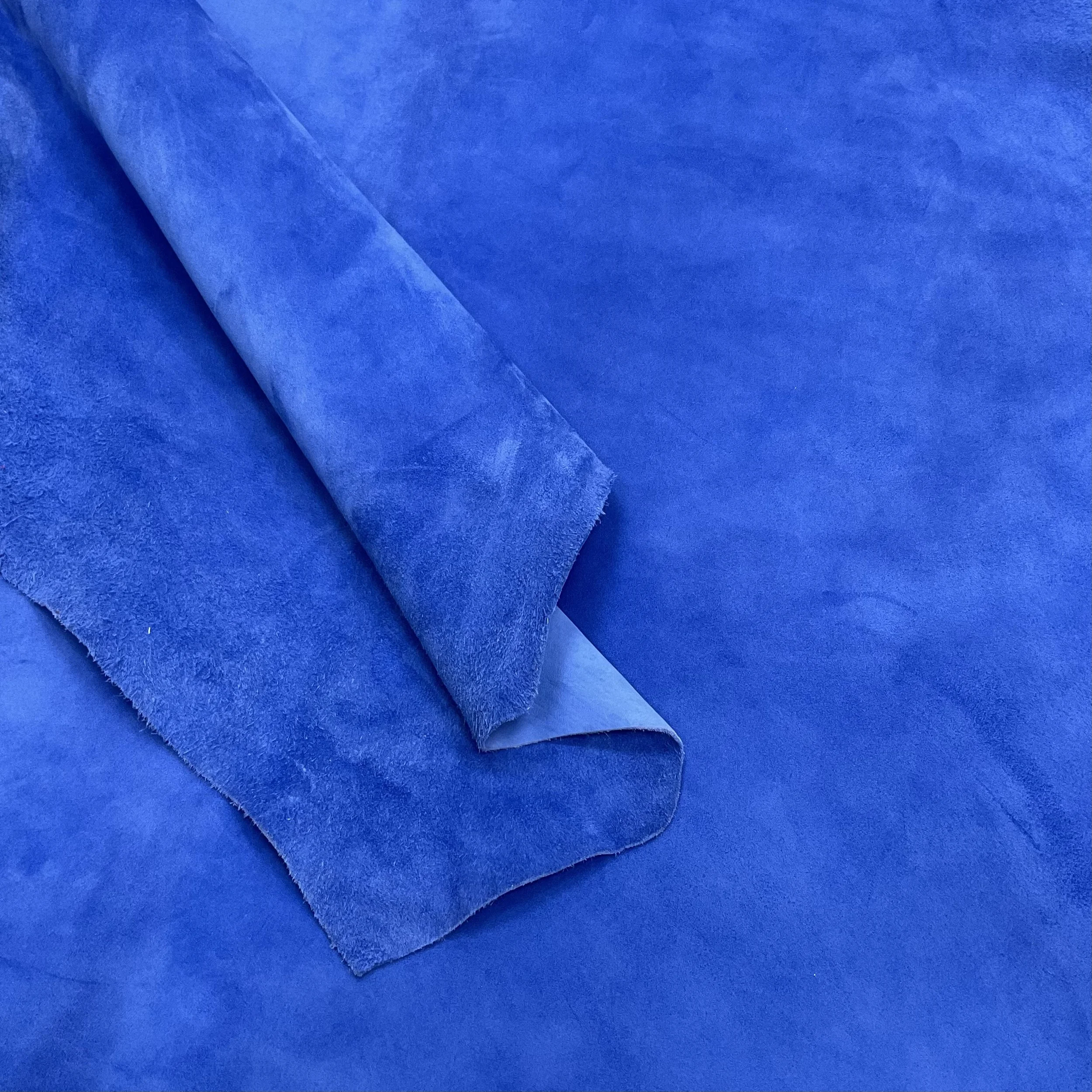 Electric Blue Nubuck Italian Leather Nappa