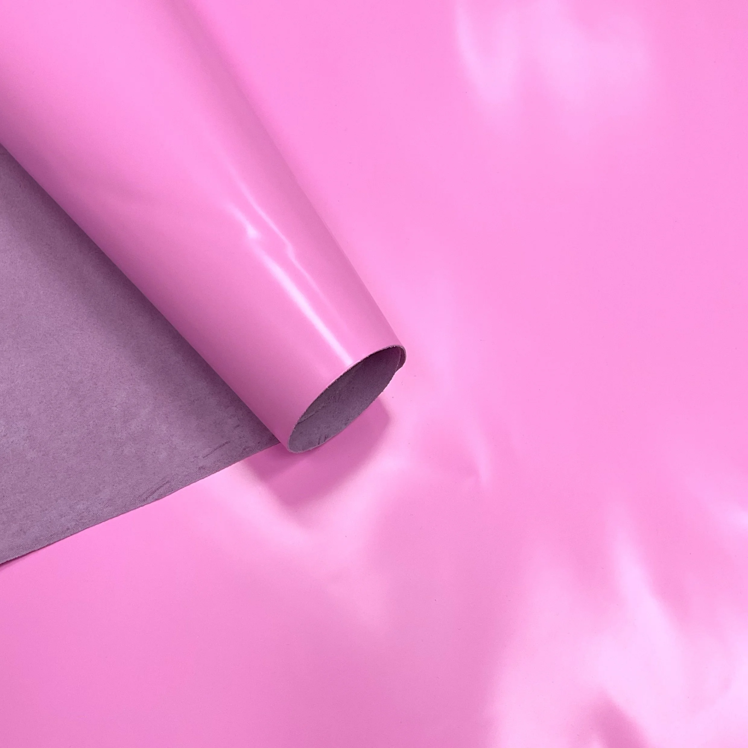 Matt Pink Patent Smooth Italian Leather Hide
