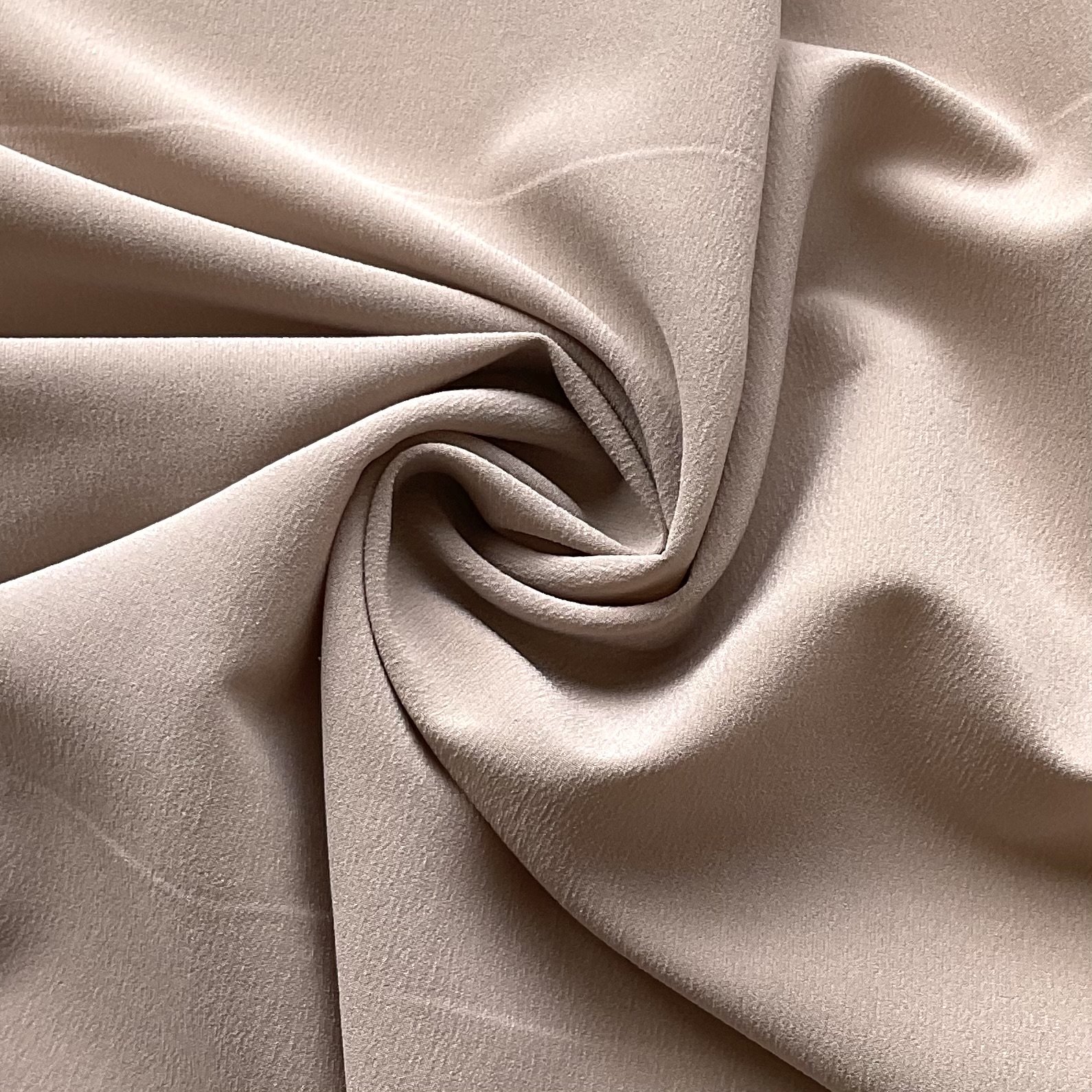 Dusty Nude Silk Crepe de Chine