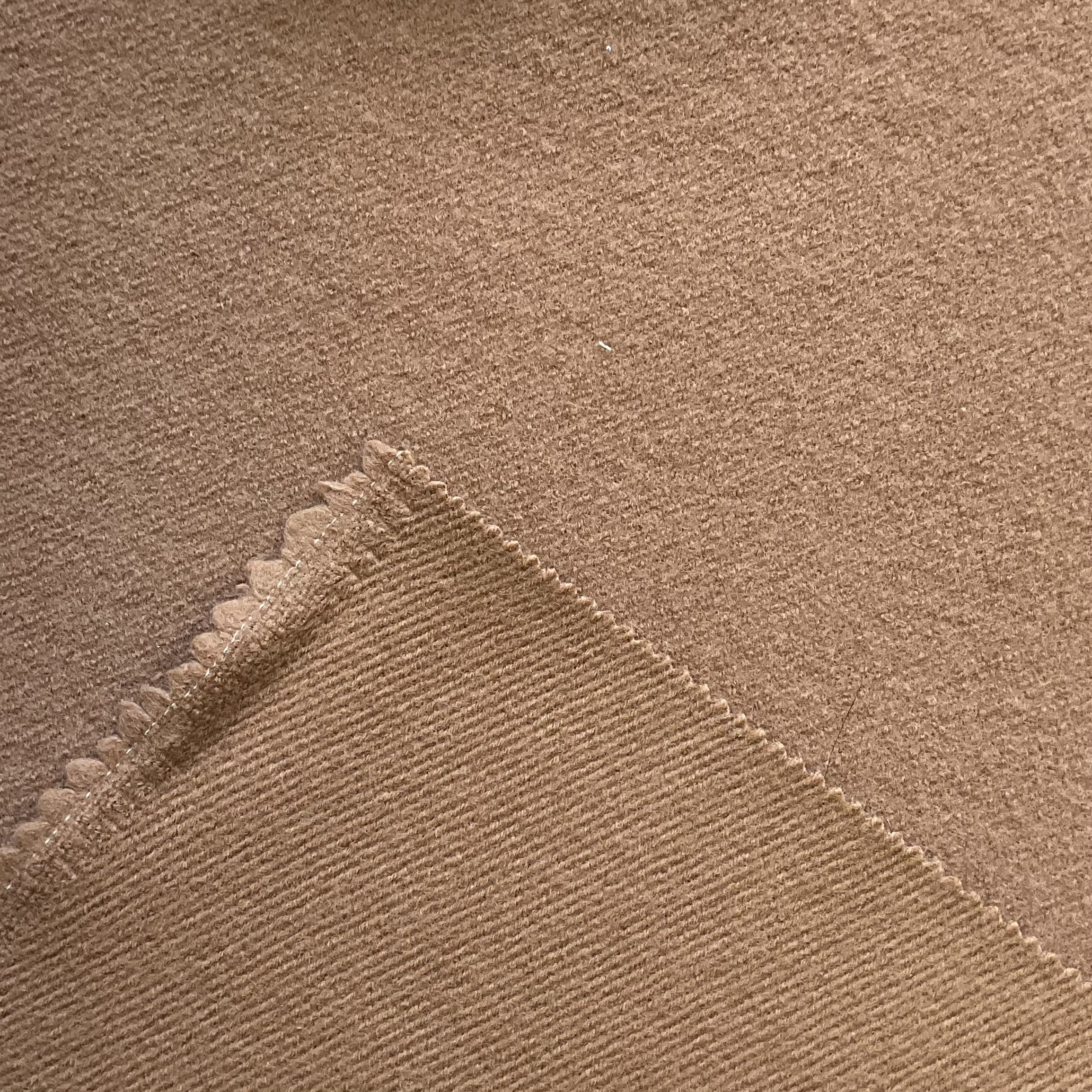 Camel Virgin Wool Double Faced Wool Coating