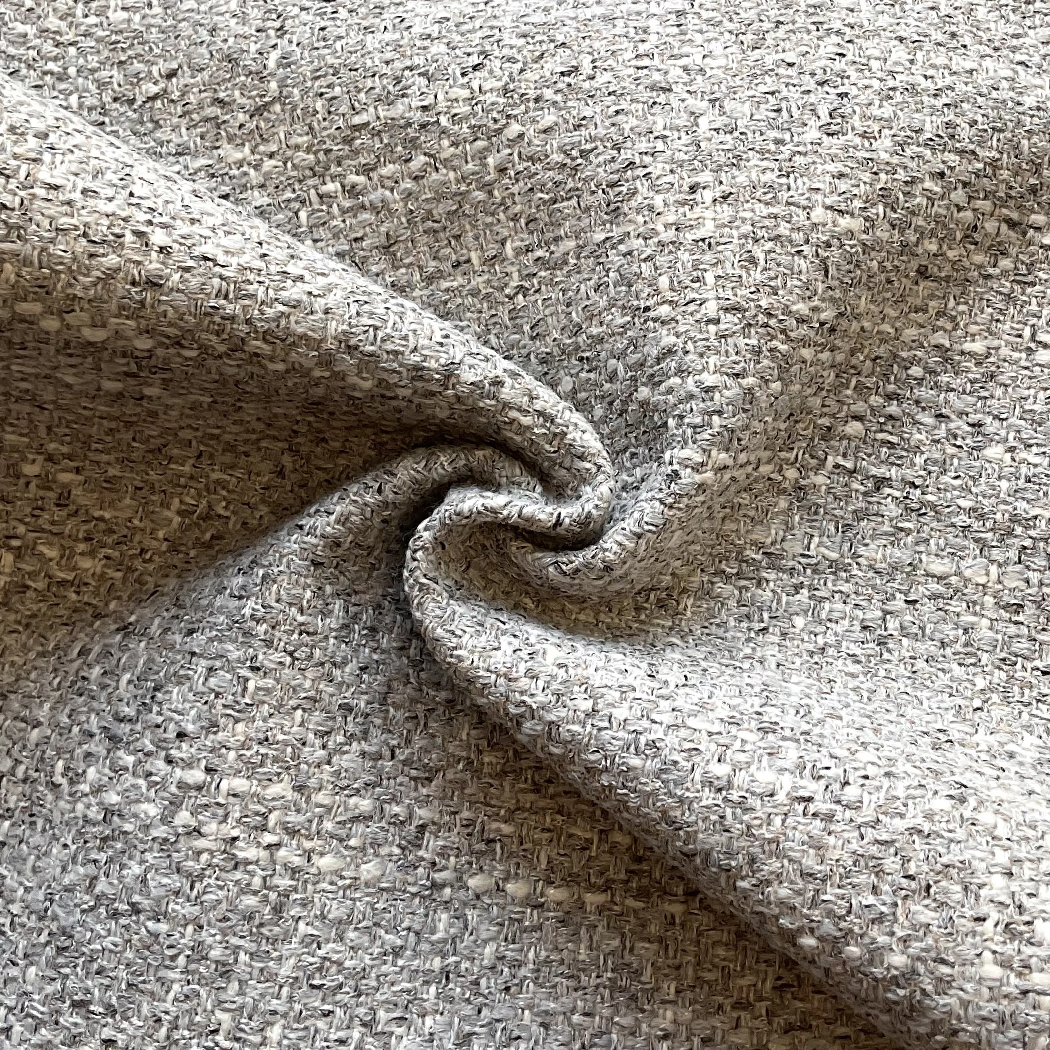 Mottled Greige Tweed Heavy Upholstery