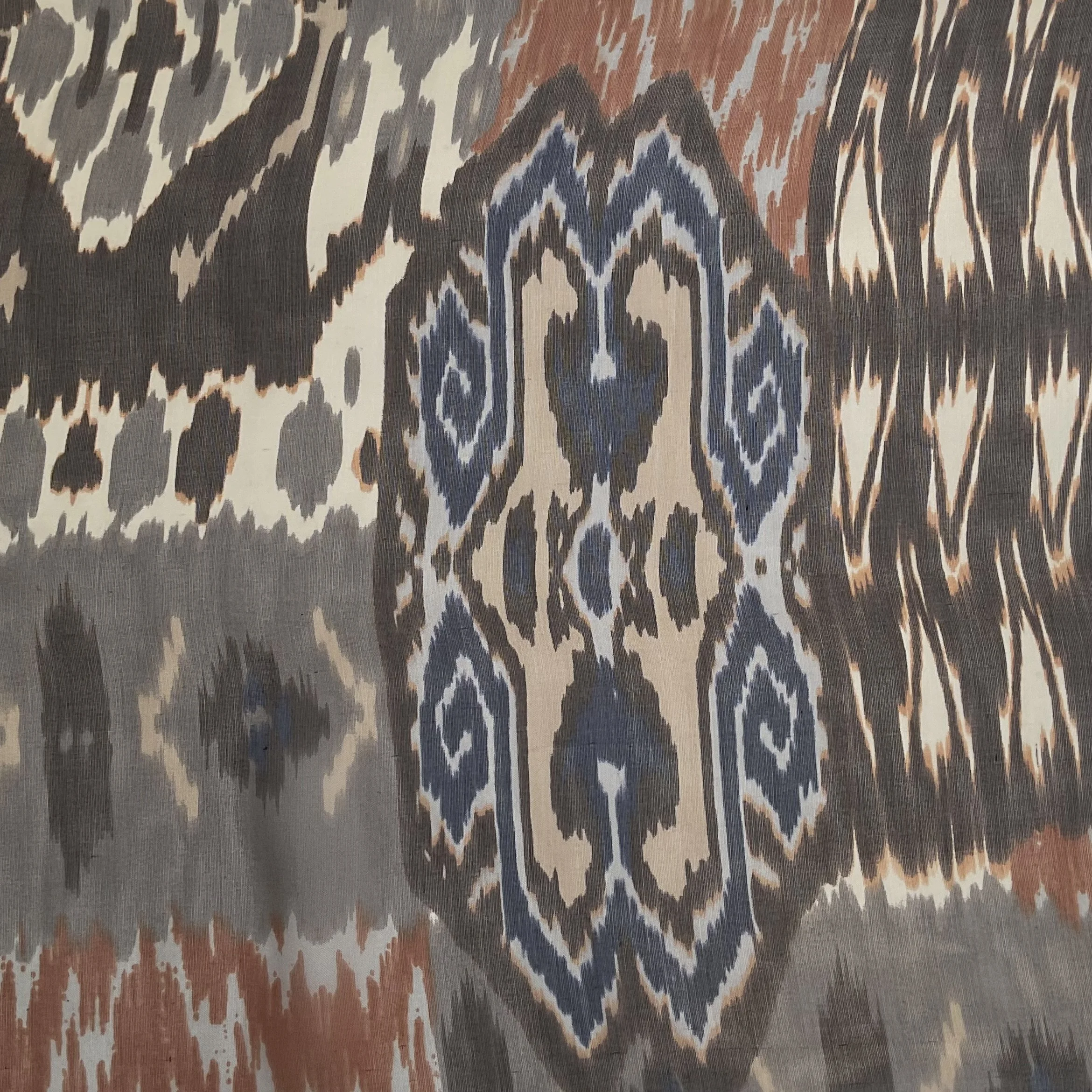 Boho Ikat Printed Silk Chiffon