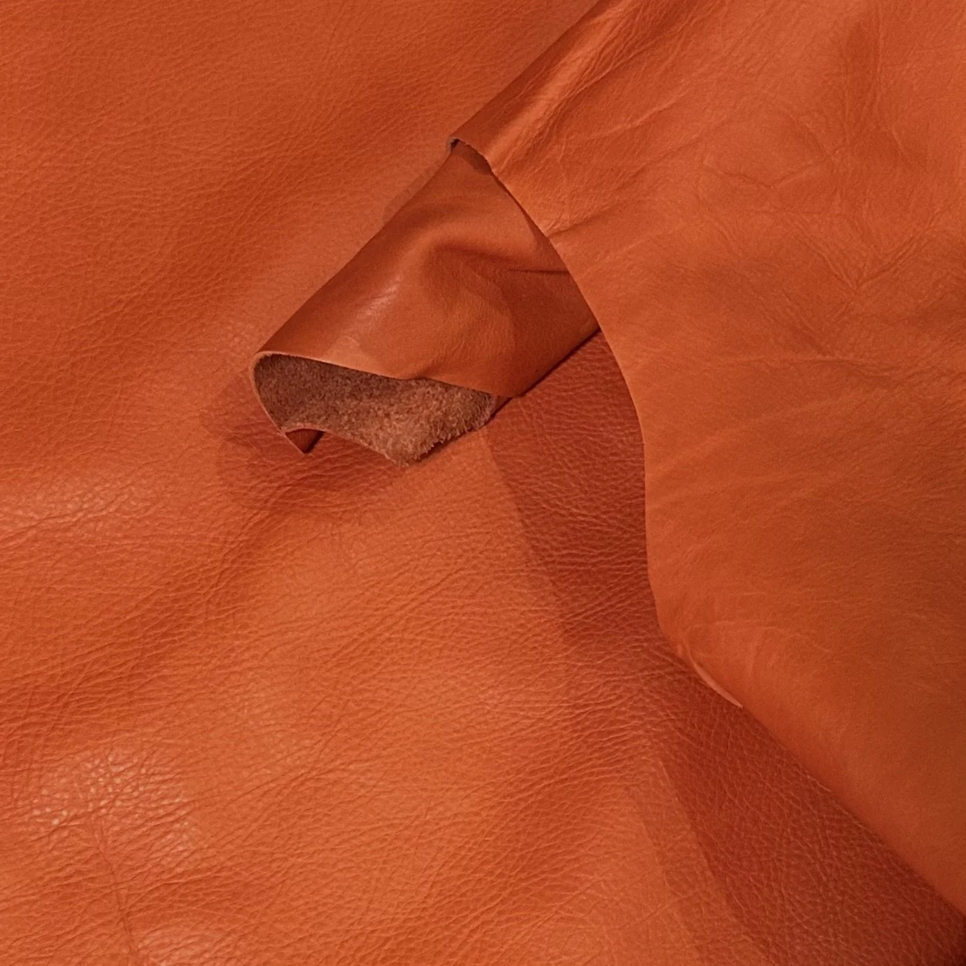 Tangerine Italian Leather Hide