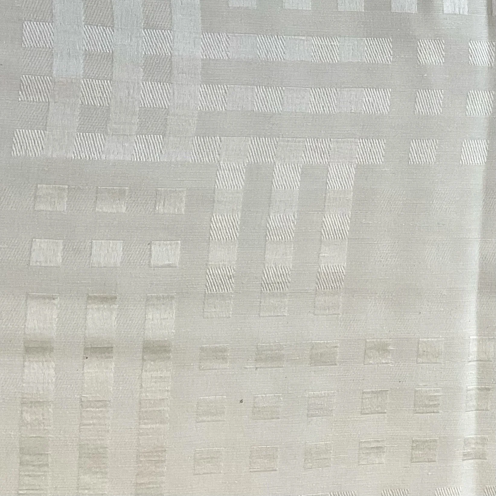Cream Linen/Silk Lightweight Square Jacquard