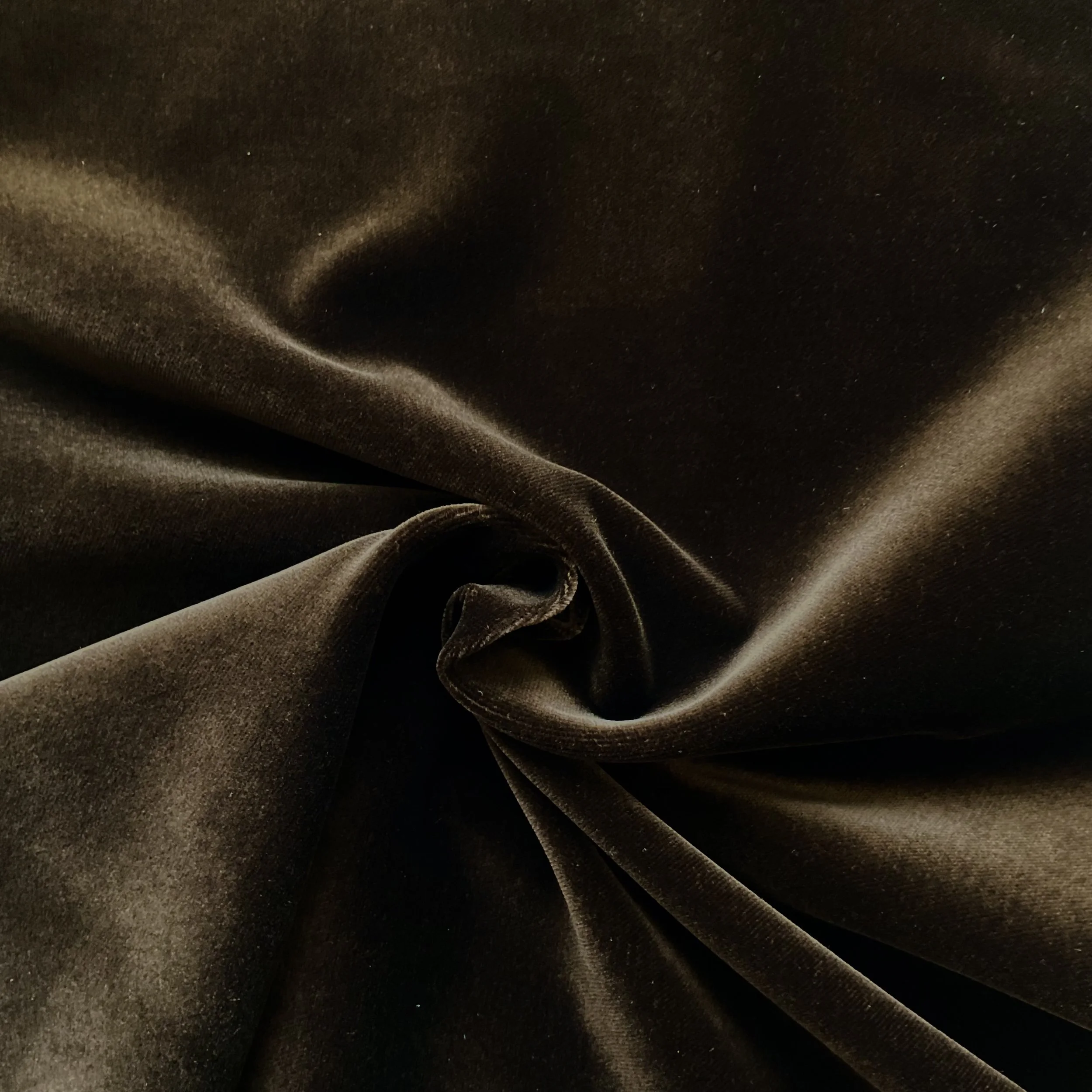 Dark Brown Soft Cotton Velvet