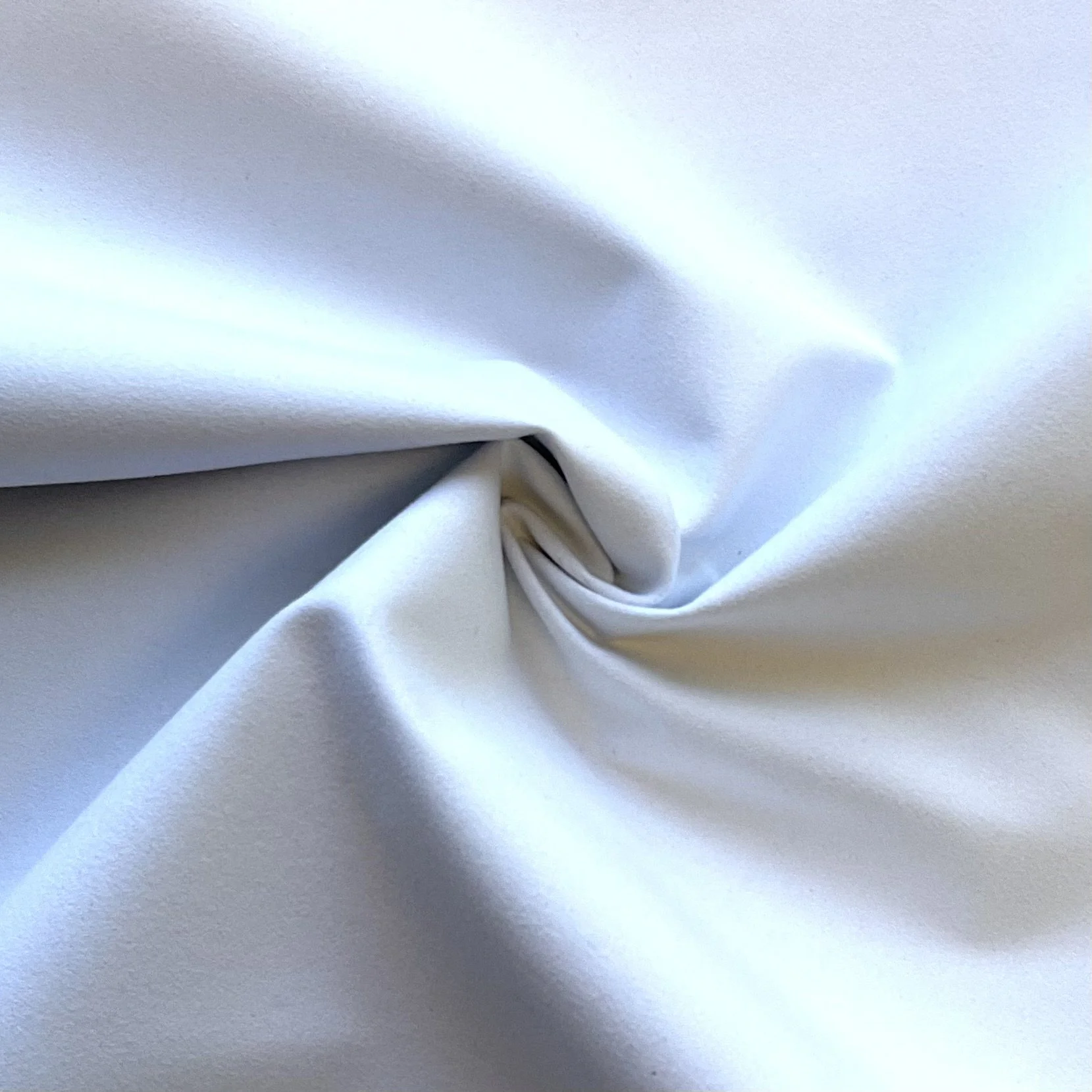 Off White Flocked Faux Suede Cotton Technical