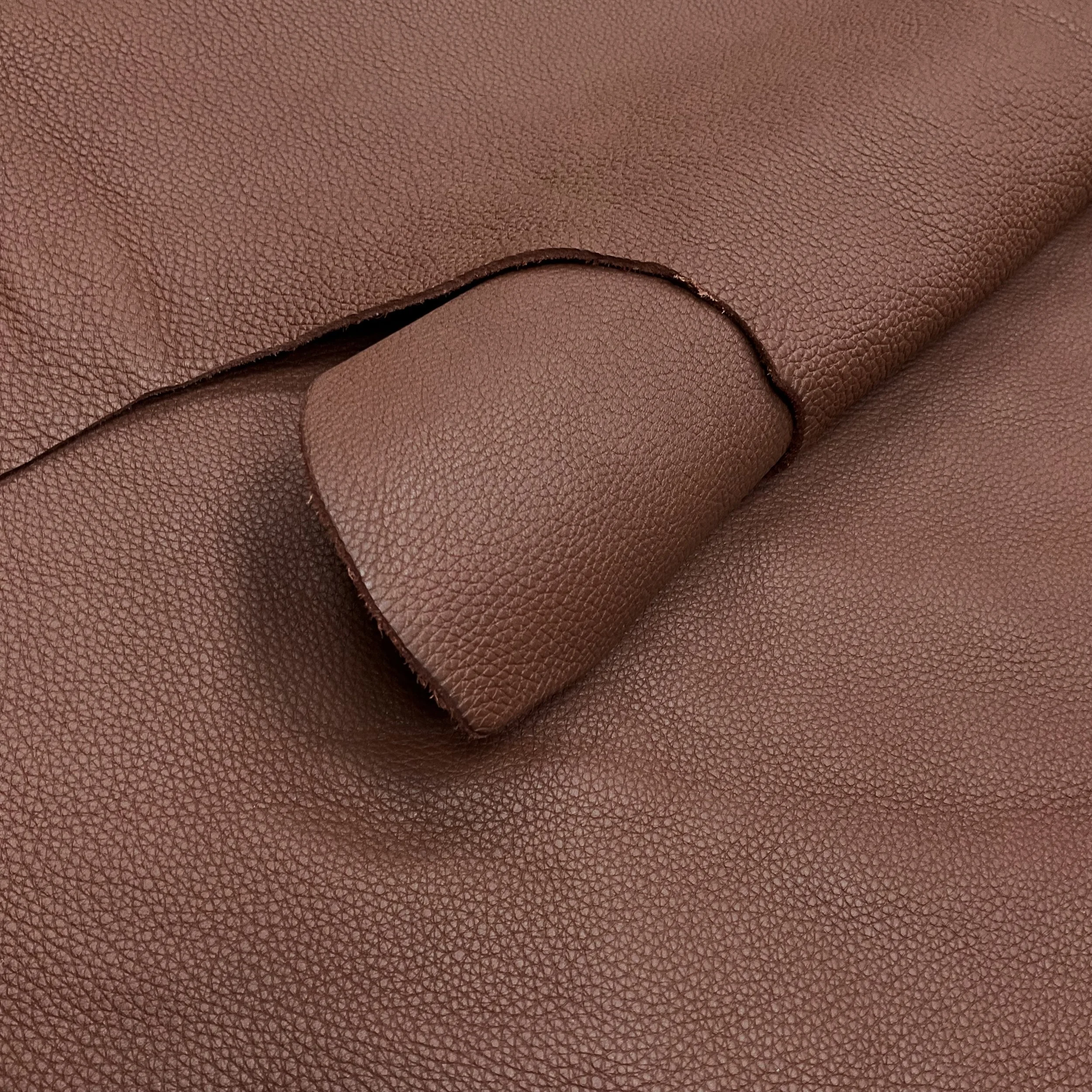 Burnt Umber Full Grain Italian Leather