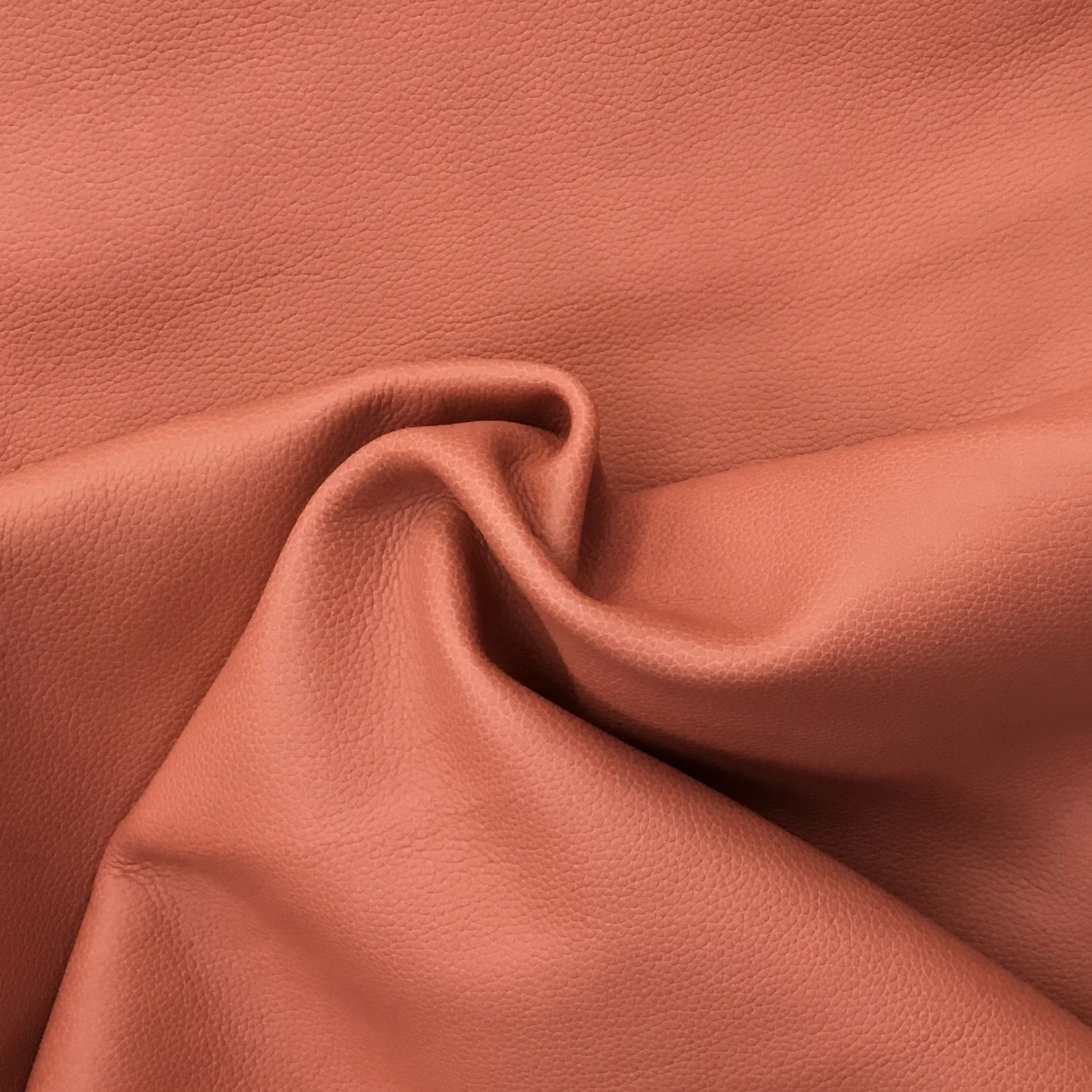Dark Coral Italian Leather Hide