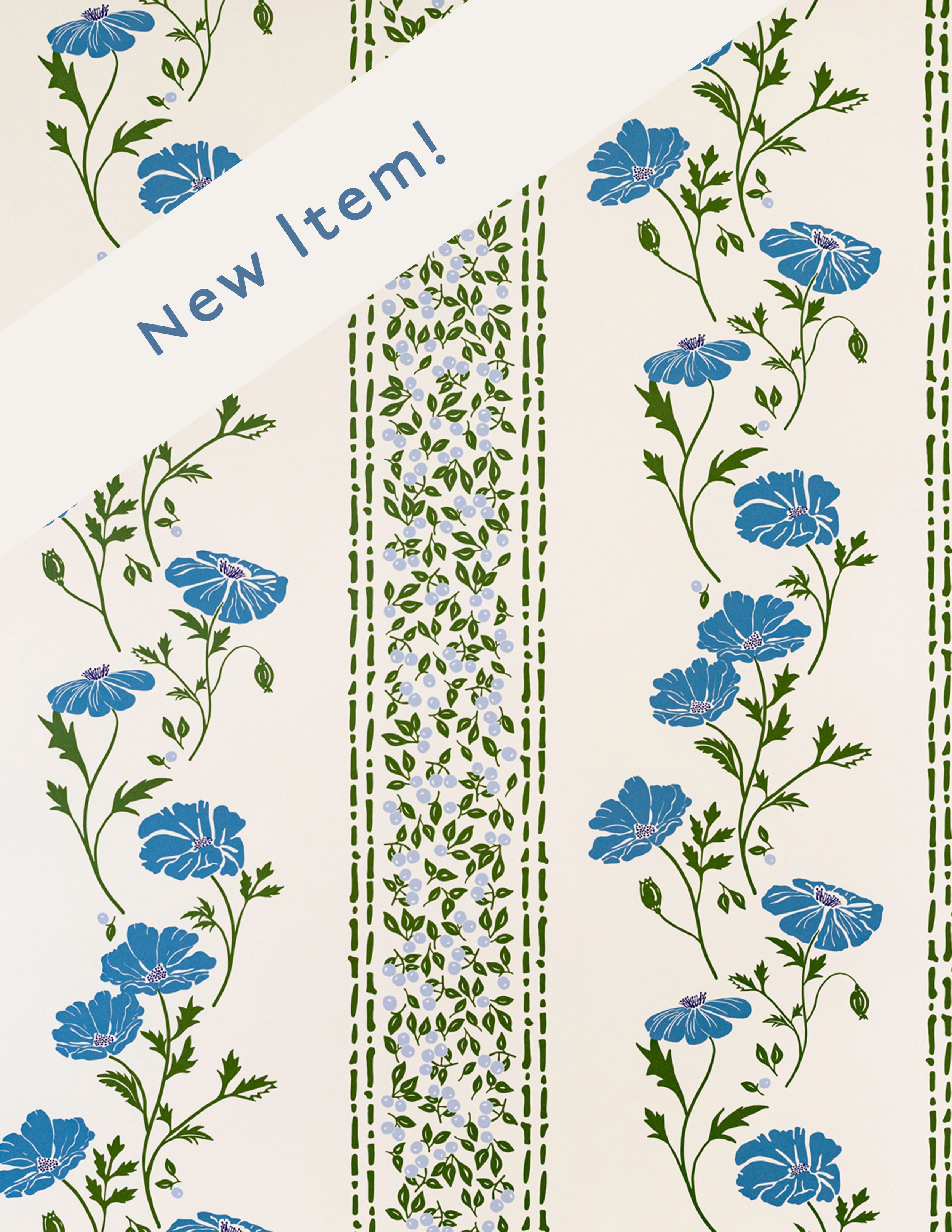 poppy on clay coated wallpaper