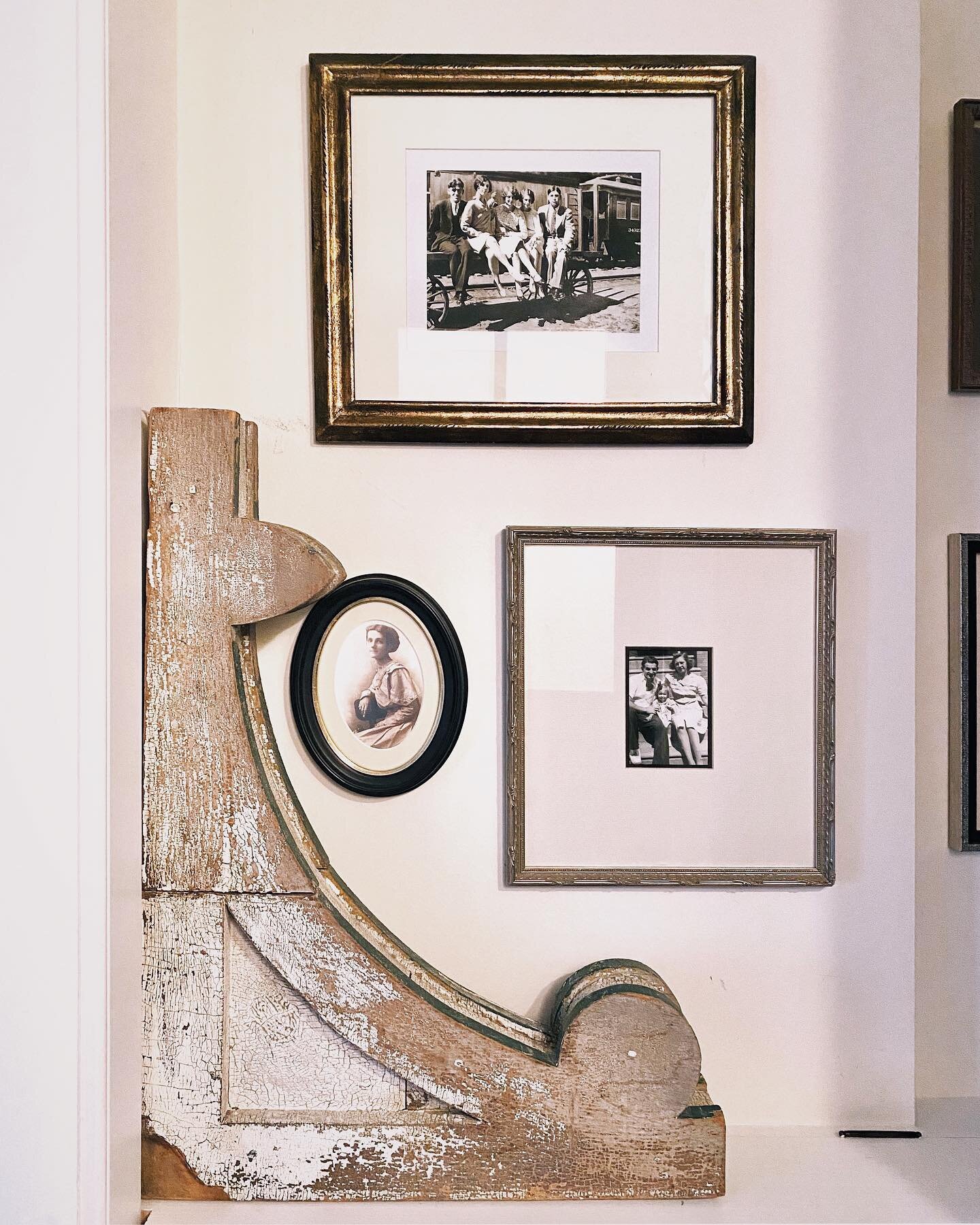 By now, word is getting around that creating wallpaper &amp; textiles is my thing, but did you know I also love creating gallery walls? Incorporating some architectural fragments into those vignettes is known to happen. Here&rsquo;s an example - when