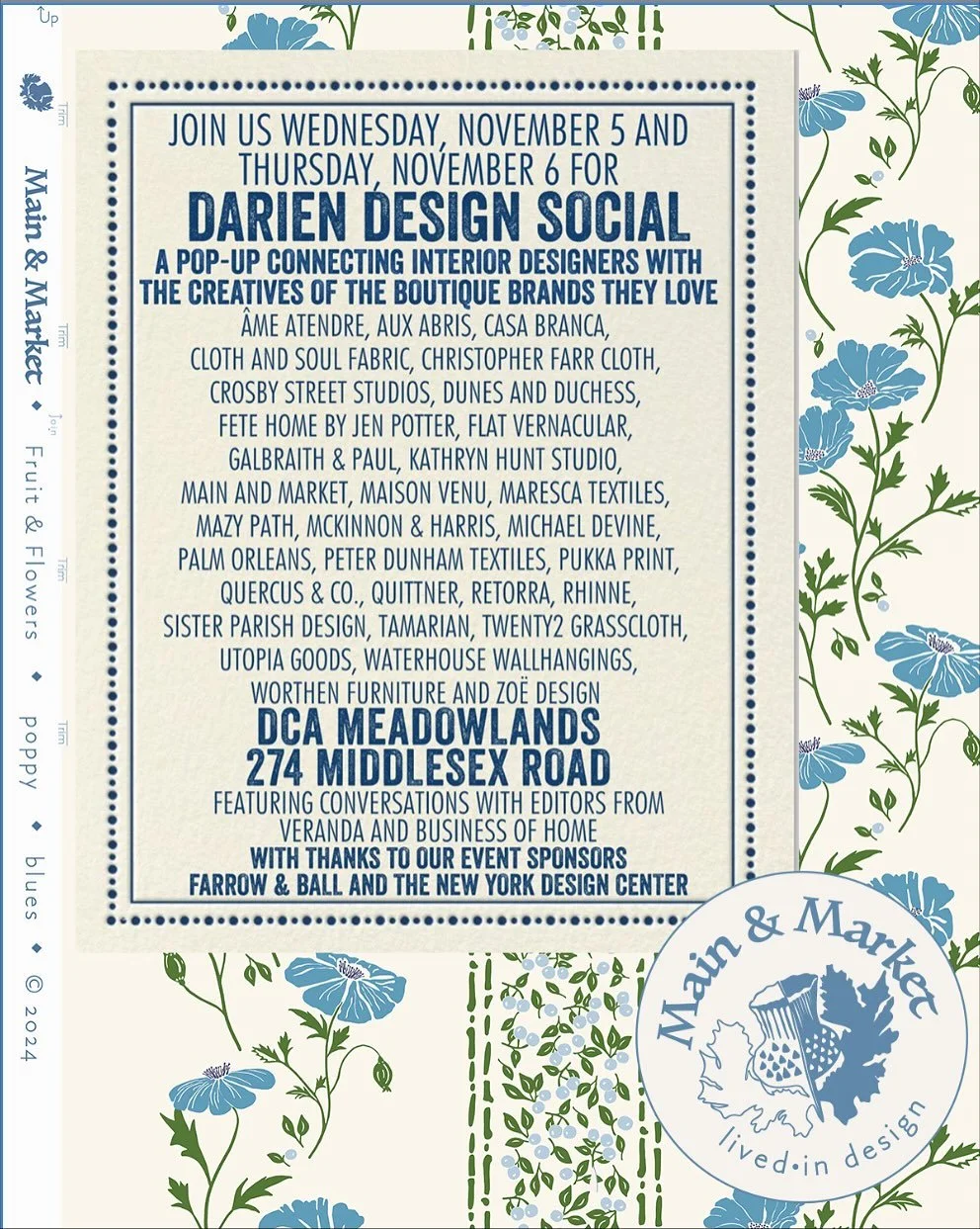 Designers &bull; join us for another great Design Social in Darien, Connecticut 🍁You&rsquo;ll find plenty of inspiration from over 30 boutique firms and artisan studios - all under one roof at the beautiful Darien DCA - 
see you there! 

Tickets ava