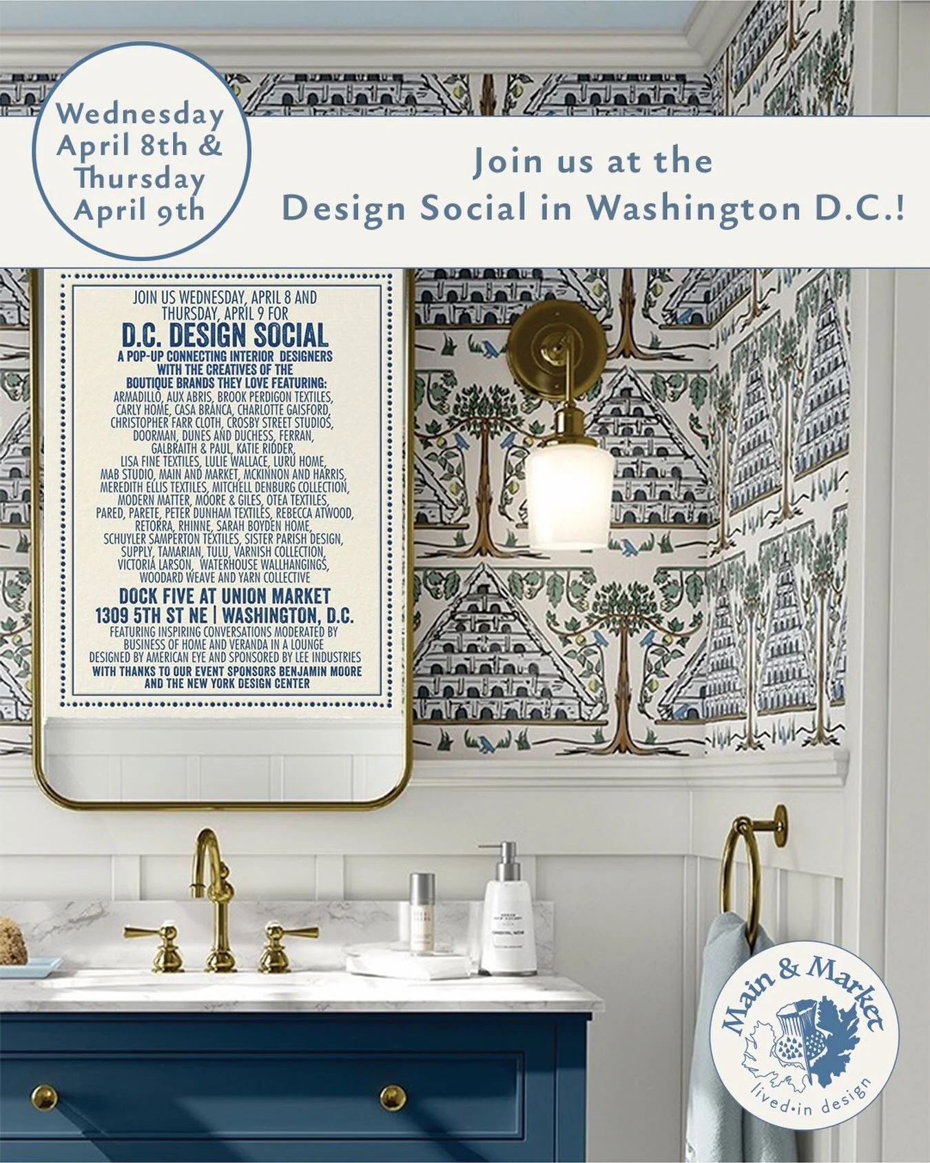 Calling all mid- atlantic designers- please join us at the Design Social pop-up in DC -  come meet the makers and connect with  our community of brands! Tickets at link-in-bio!