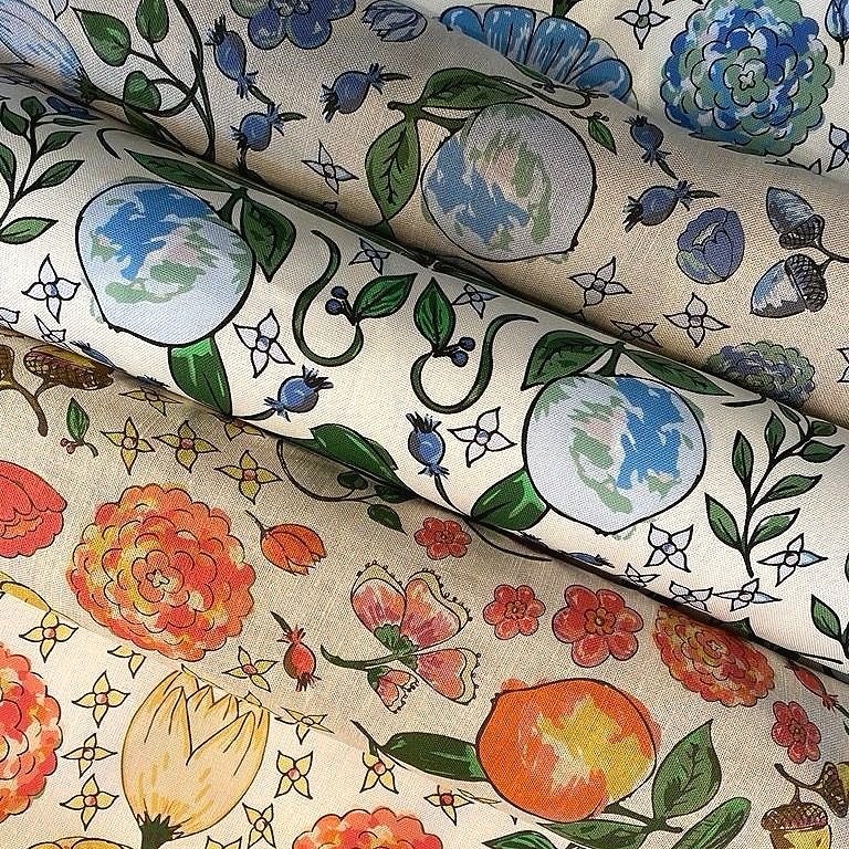 garden bounty on linen