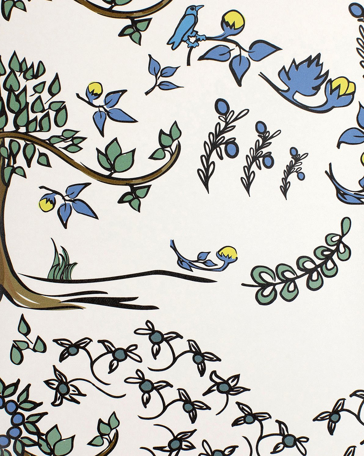 batik eden on clay coated wallpaper