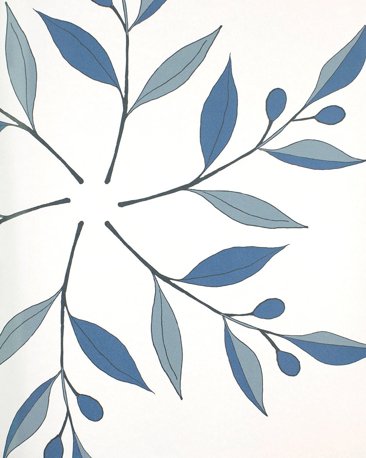 laurel wreath on clay coated wallpaper