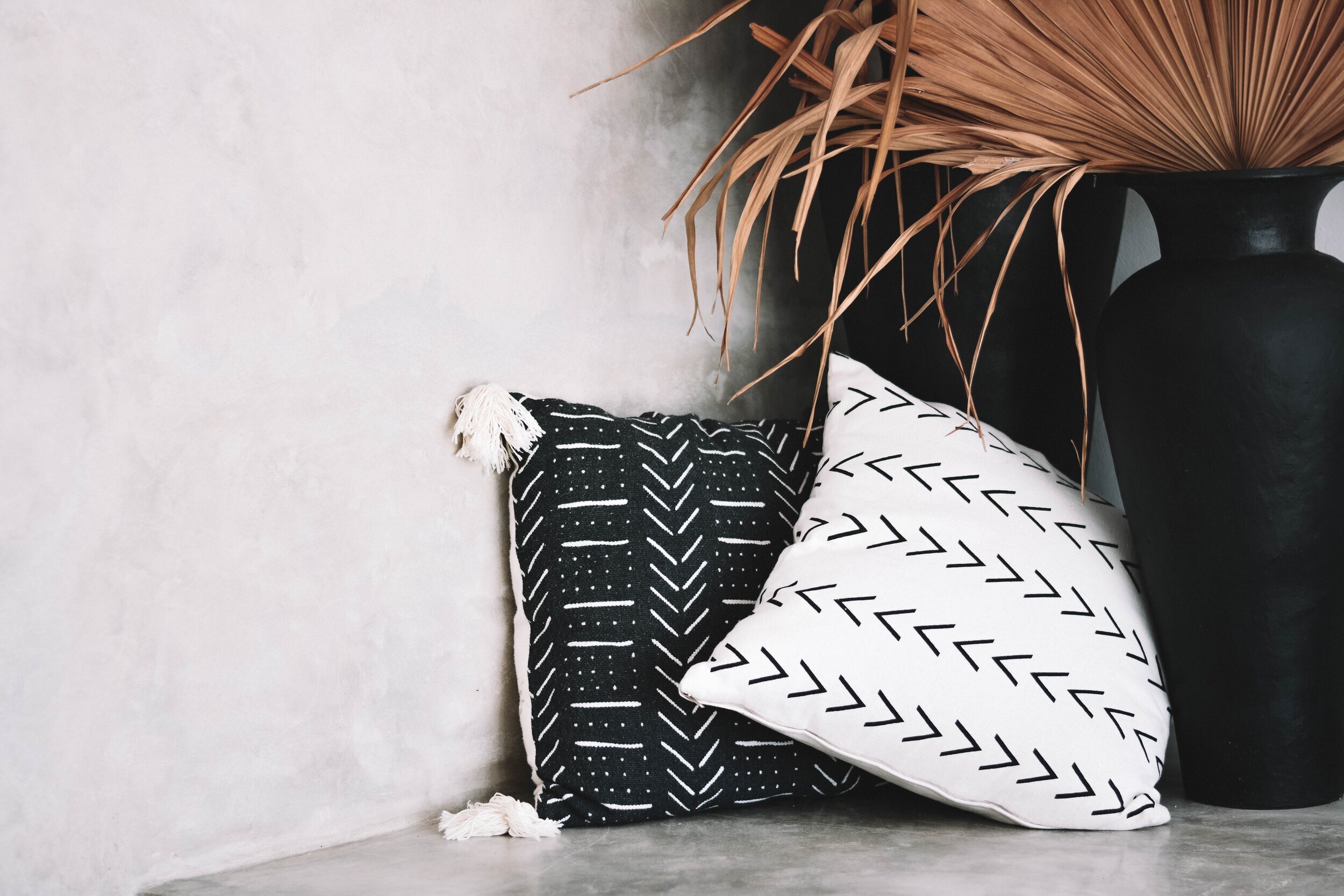 Boho chic pillows