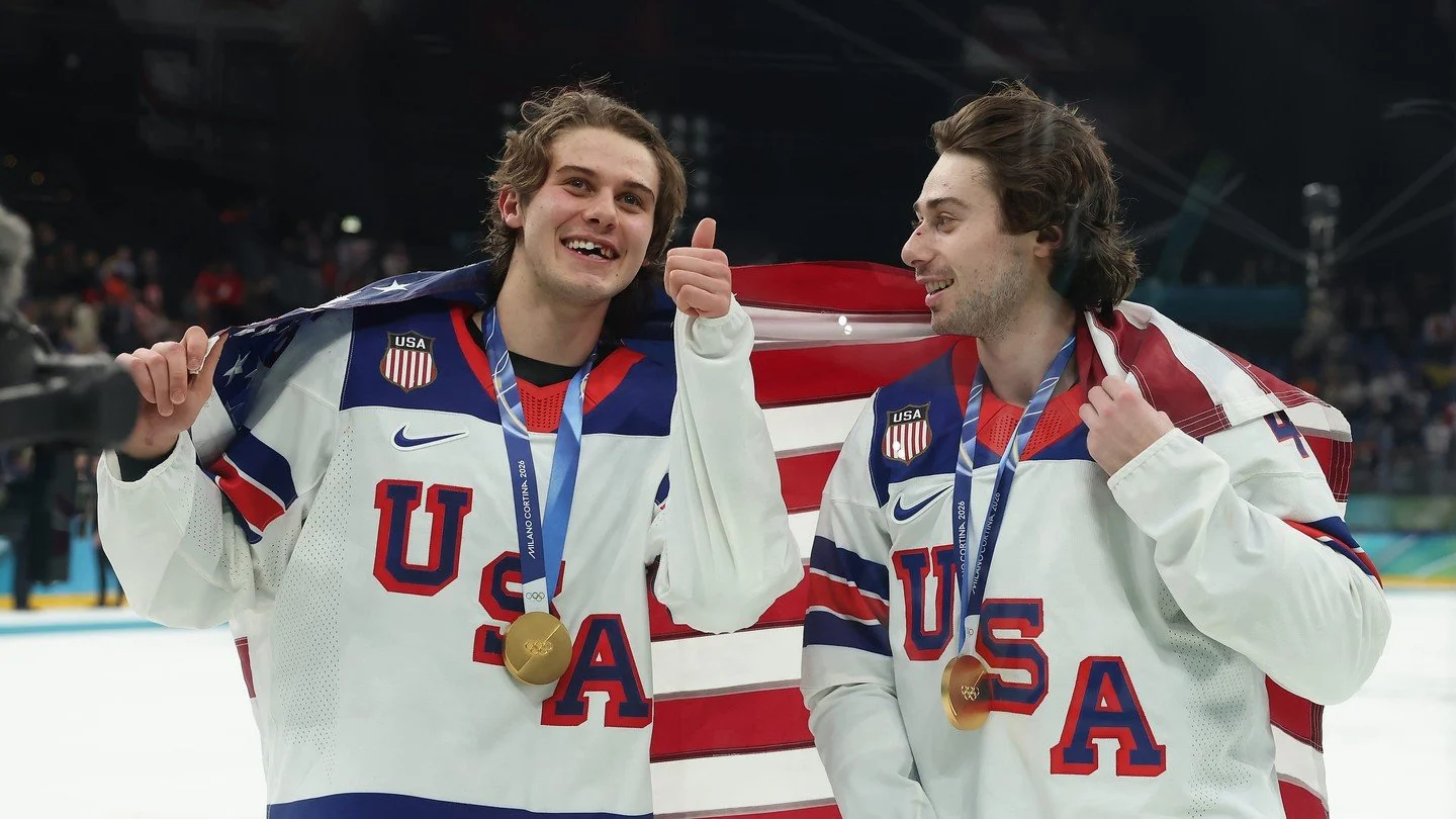 DYK: @denisonu&rsquo;s president, Adam Weinberg, is the uncle of @usahockey stars Quinn and Jack Hughes. With the rest of the USA&rsquo;s Olympic hockey team, the brothers earned gold medals after helping defeat Canada by a score of 2-1 in the final 
