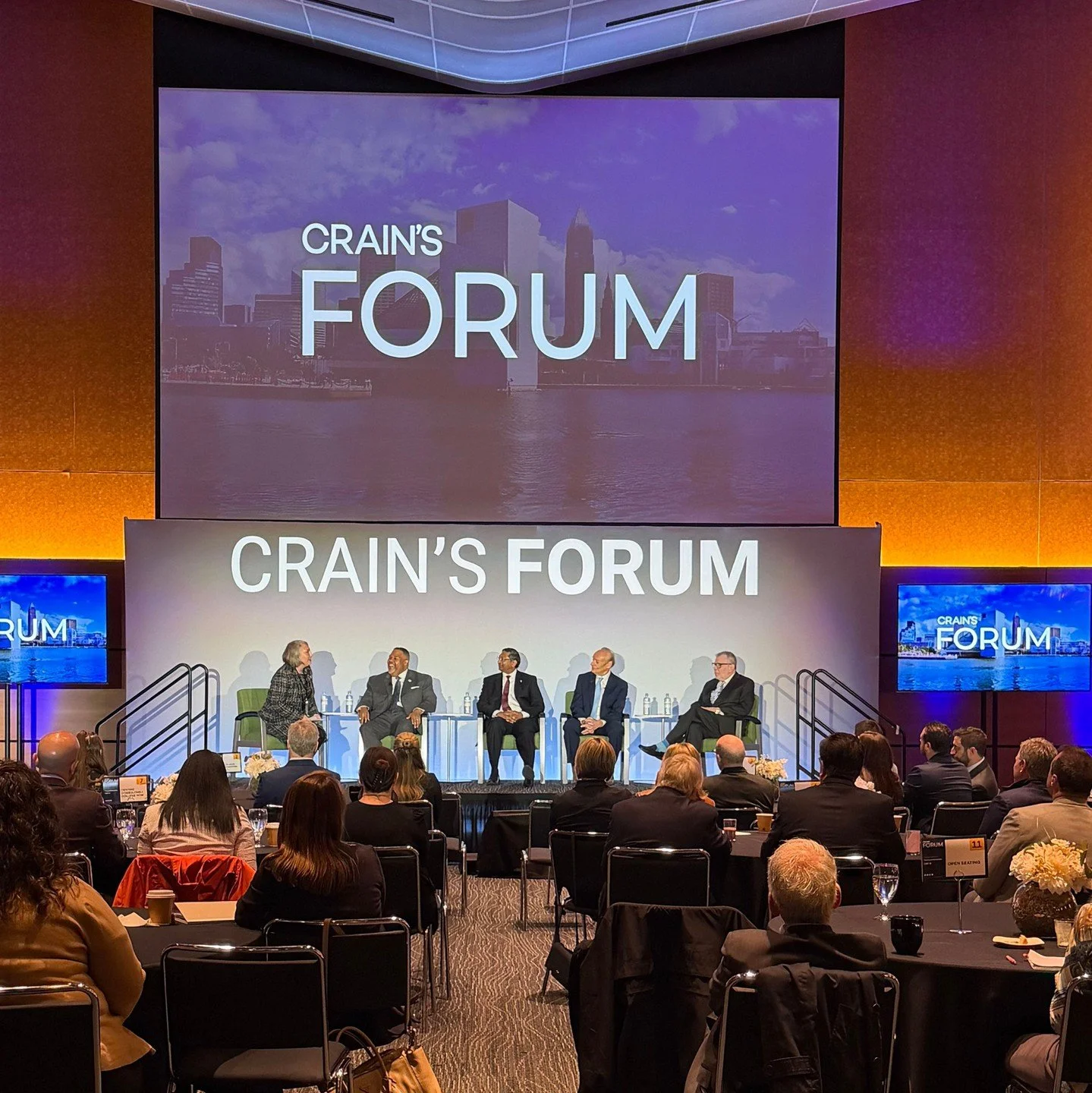 This morning, @baldwinwallace President Lee Fisher and @cwru President Eric Kaler were featured on today's @crainscleveland Forum, where they were joined by @theohiostateuniversity President Ravi Bellamkonda and @tric_edu President Michael A. Baston 
