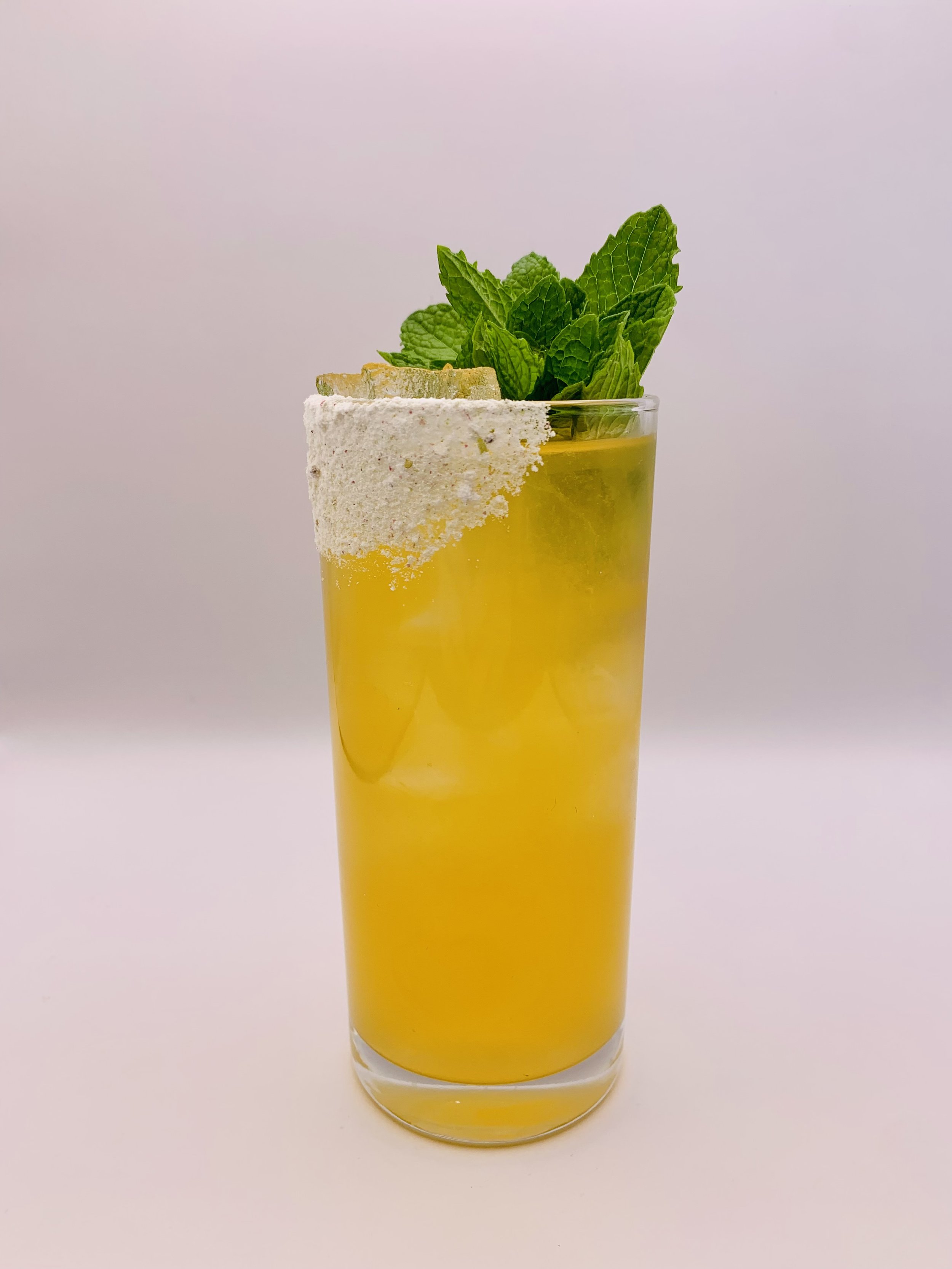 Cantaloupe Cooler - Pisco, Melon, Sparkling Mineral Water, Pink Peppercorn Salt