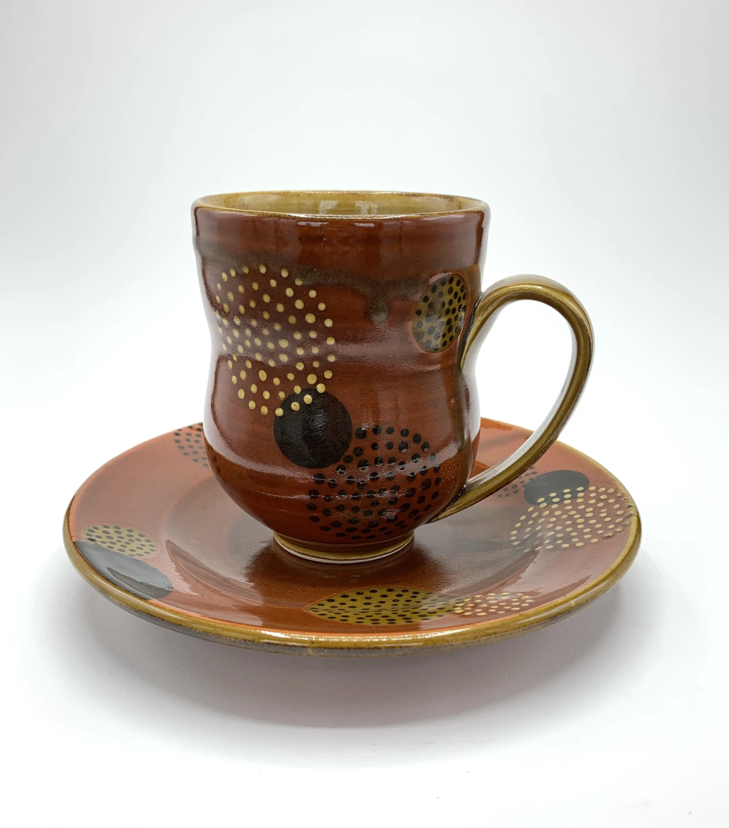 Polka Dot Cup and Saucer Set