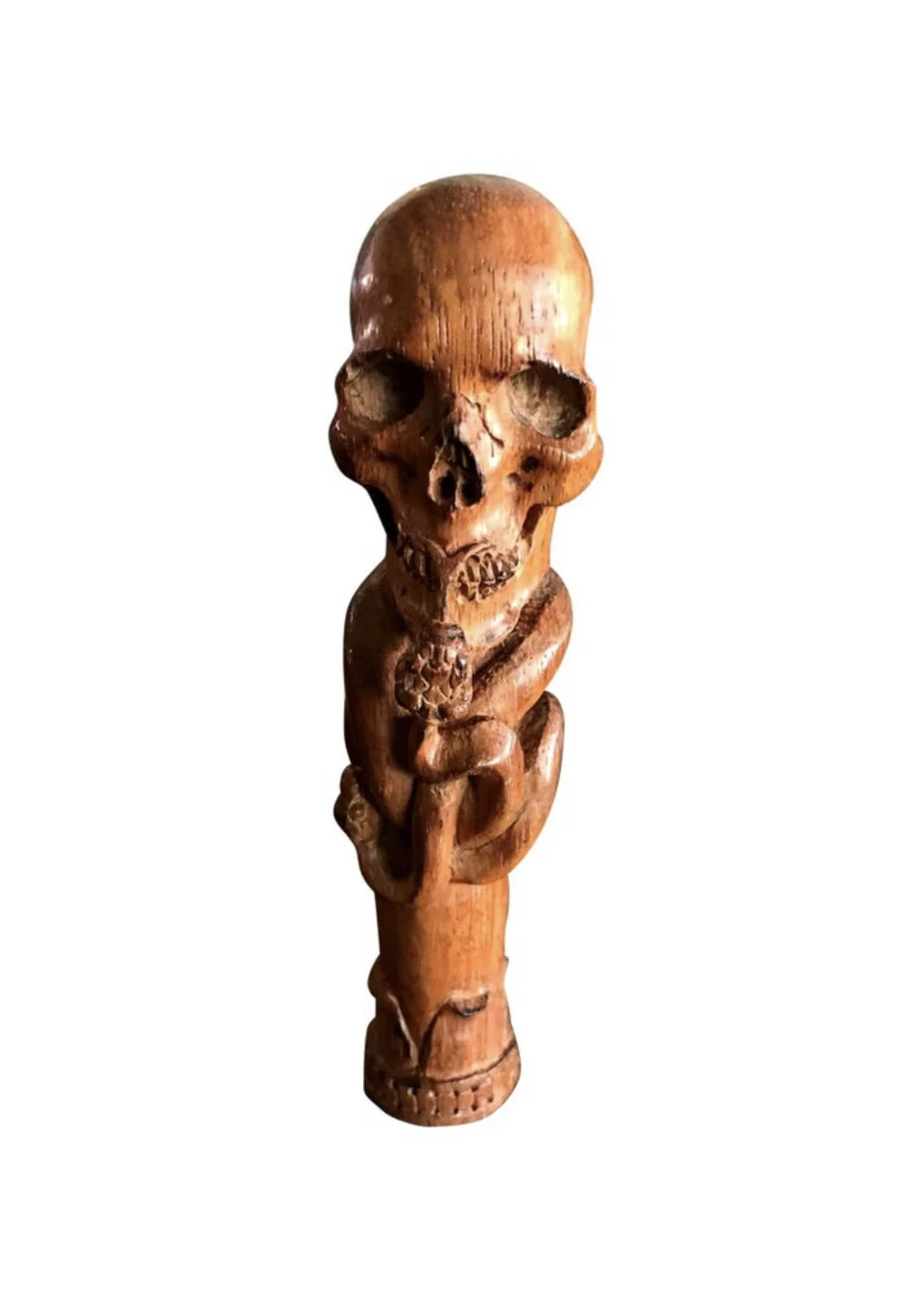 Victorian Memento Mori walking stick handle