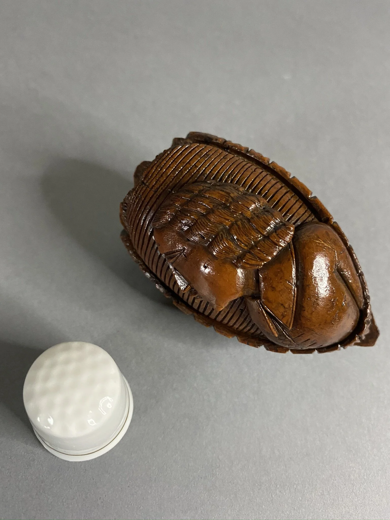 Coquilla Portrait snuff box