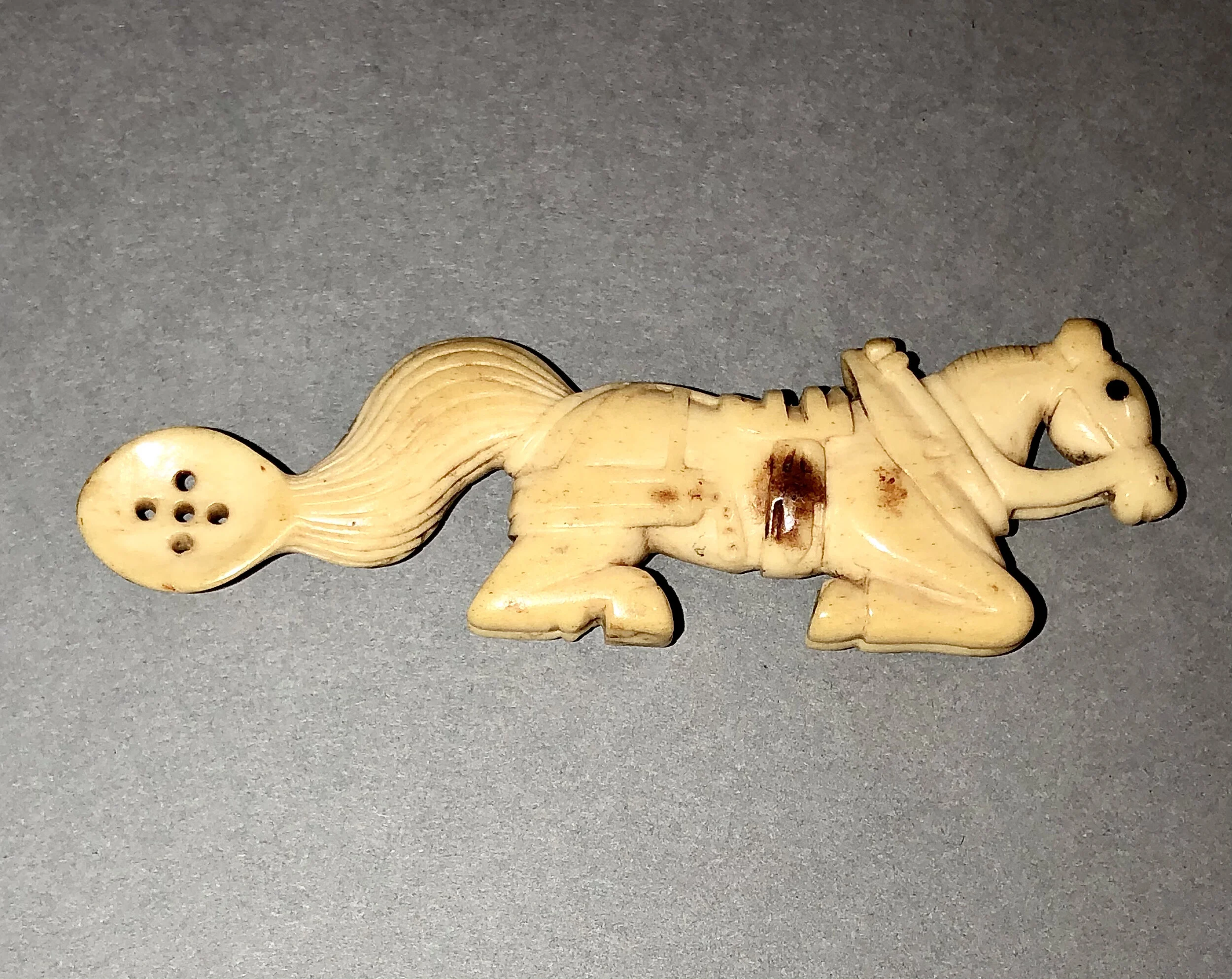 Rare Prisoner of War snuff spoon with sieve holes