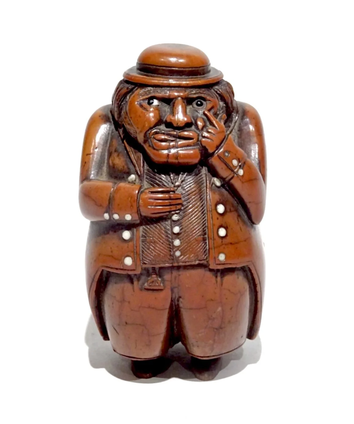 Figural Coquilla blind man