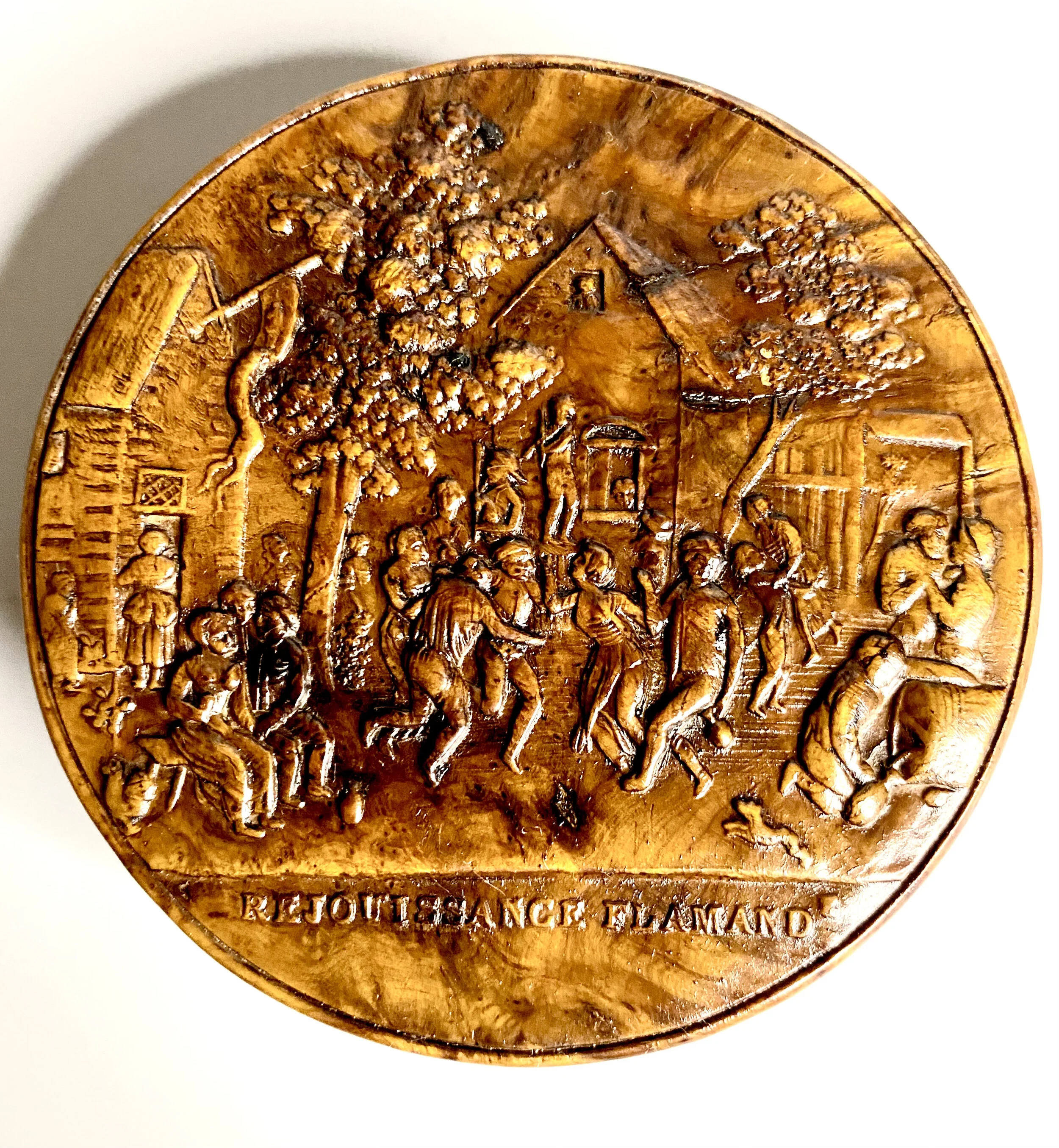 ‘REJUOISSANCE ‘FLAMBARD’ Rejoicing Flemish Erotic snuff box C 1810-30
