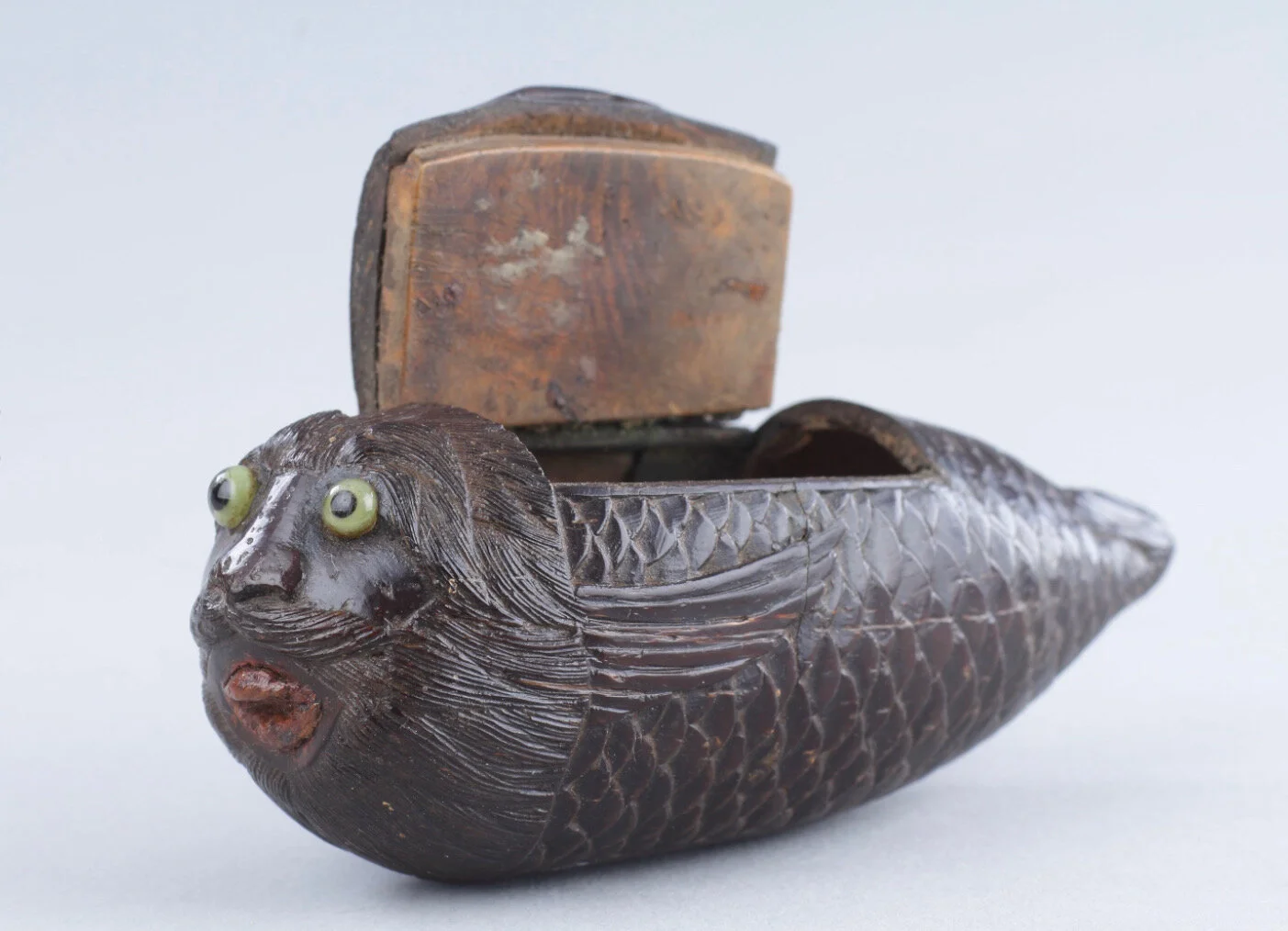 Napoleonic Bugbear Coconut Snuff Box Circa 1810 - 1820