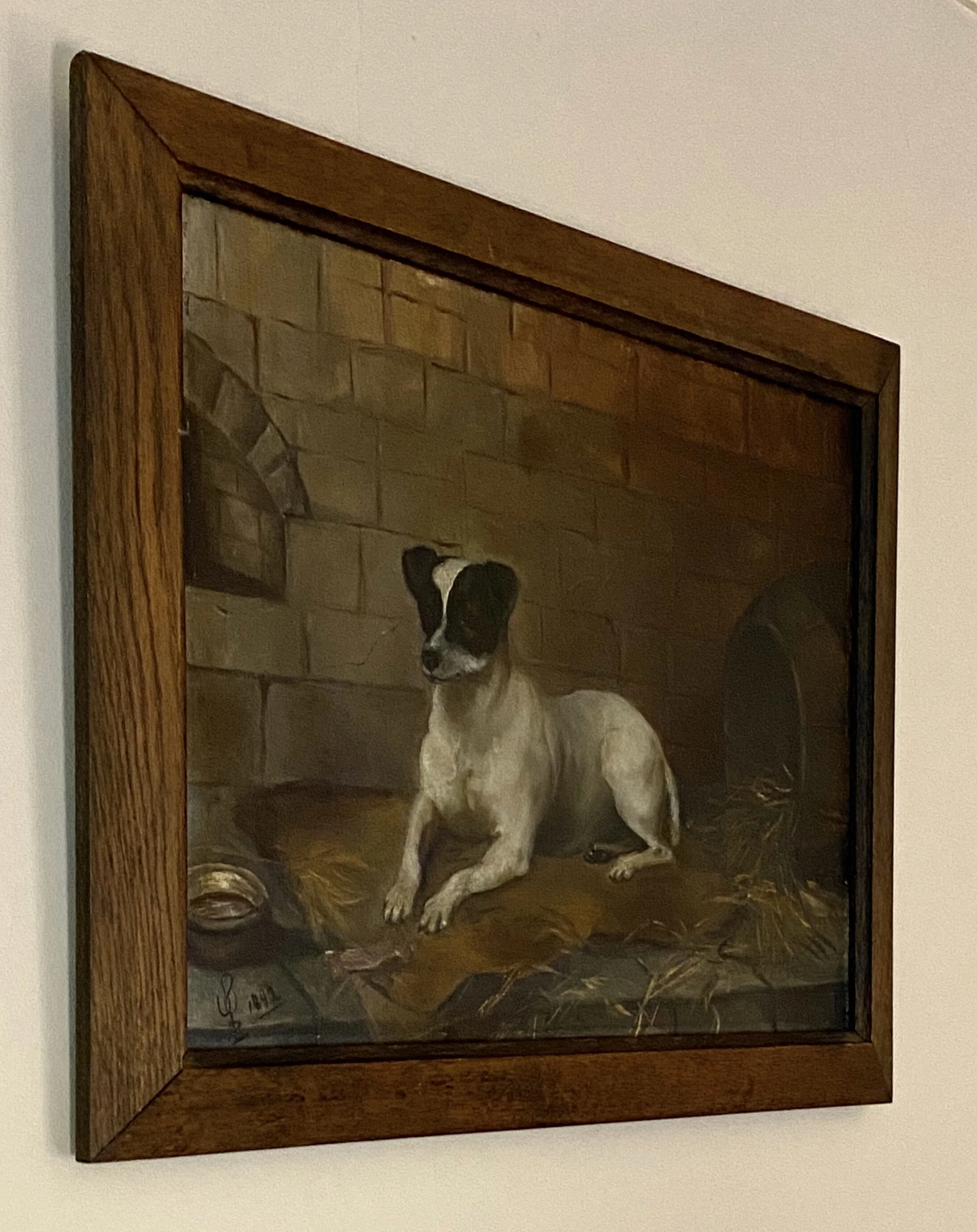 Oil on canvas, Jack Russel Terrior