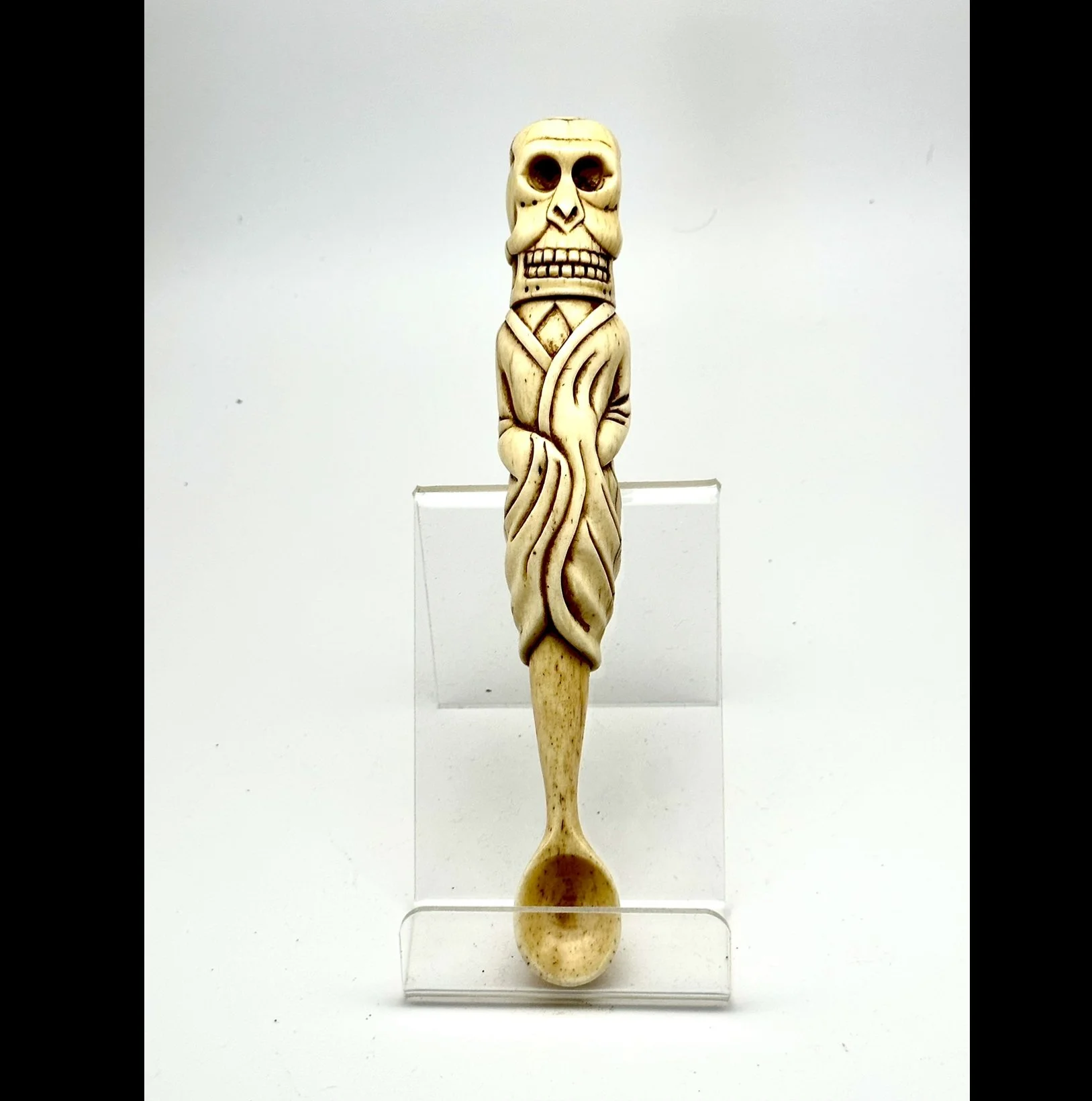 Extremely Rare C19th POW “Laudanum” Spoon in Bone