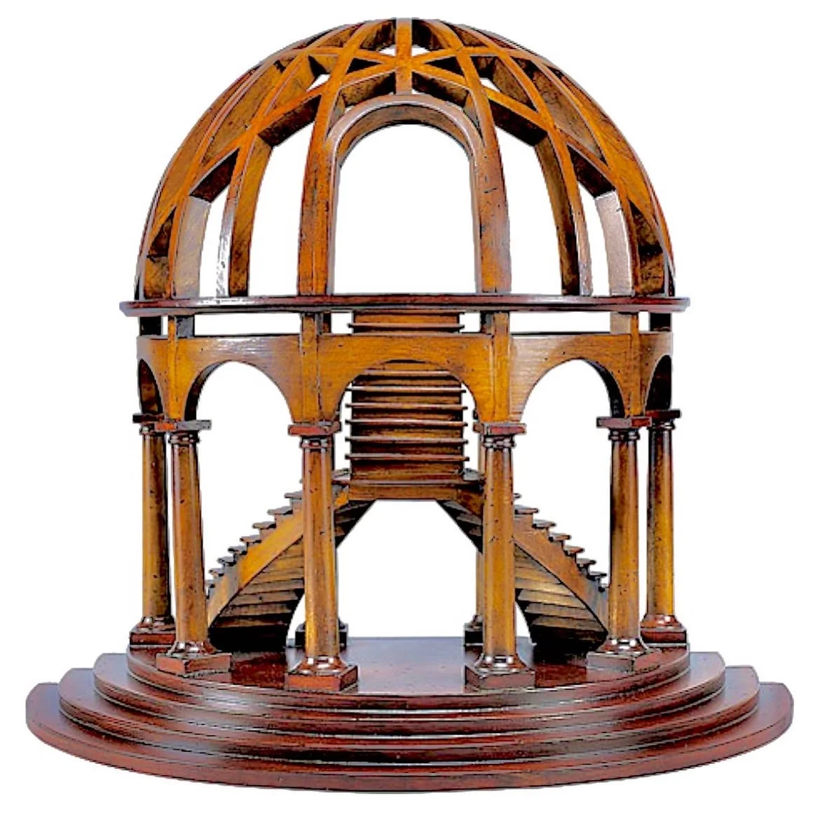 Super Early 20th Century Aprentice Demi-Dome Model Staircase