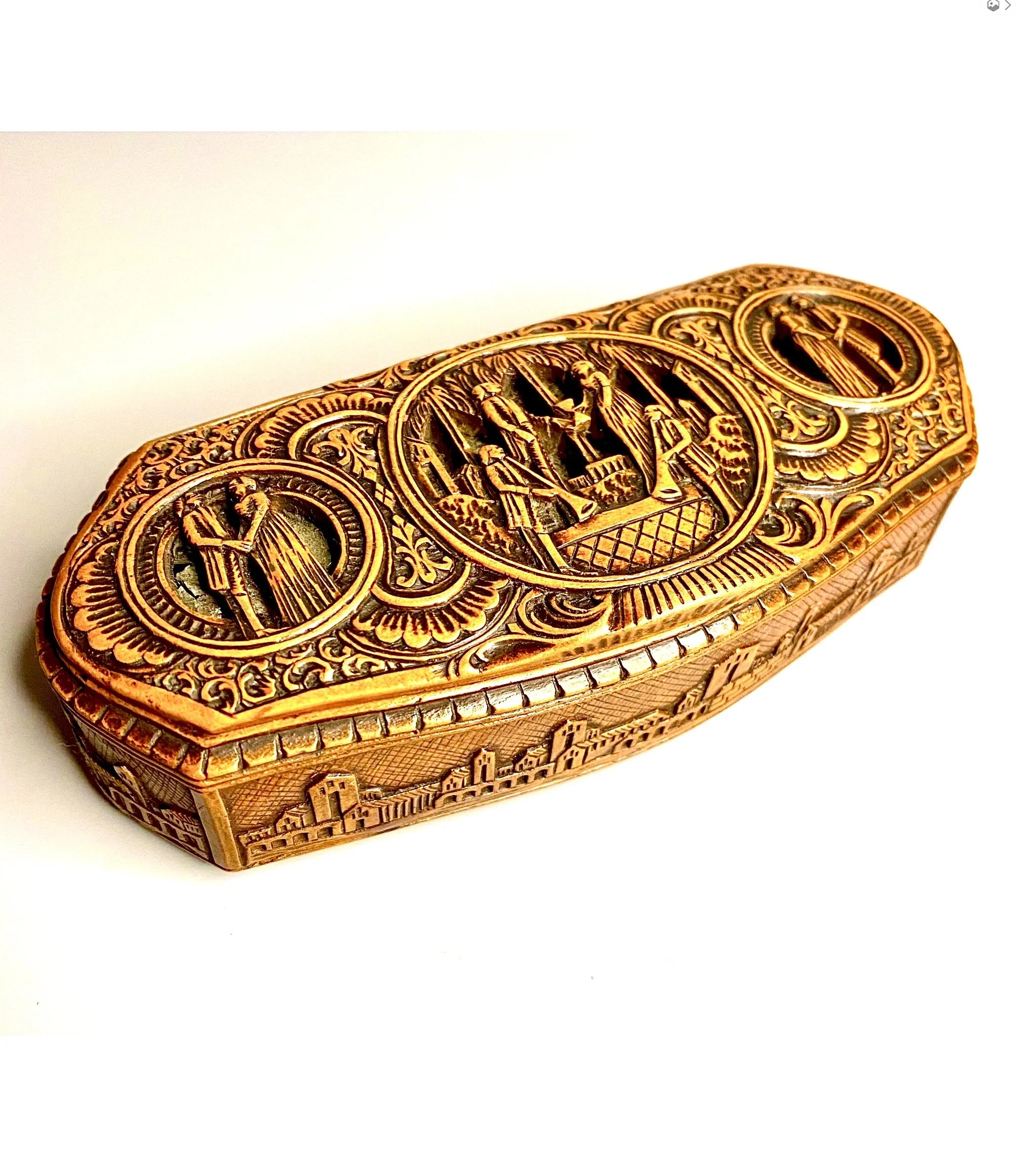 18th Century Boxwood Marriage Casket of Exceptional quality